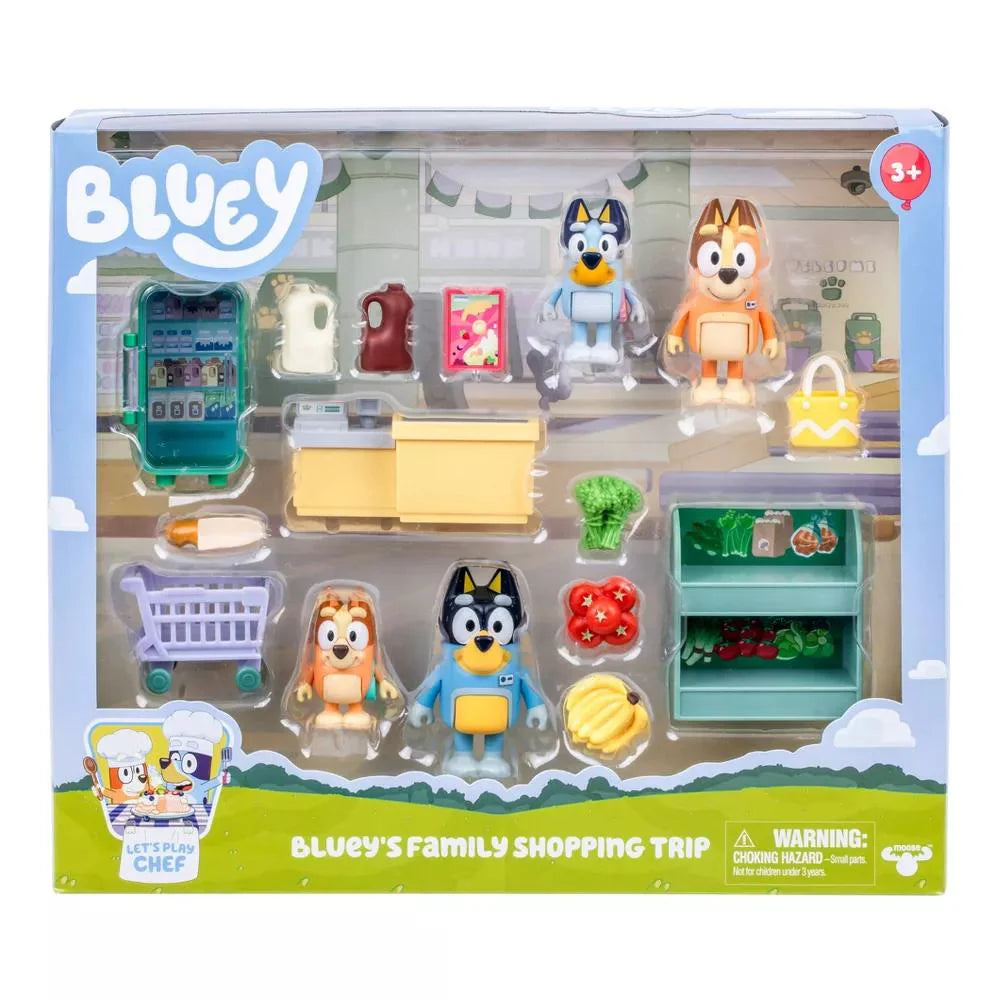 Bluey Let's Play Chef Family Shopping Trip Multi Pack