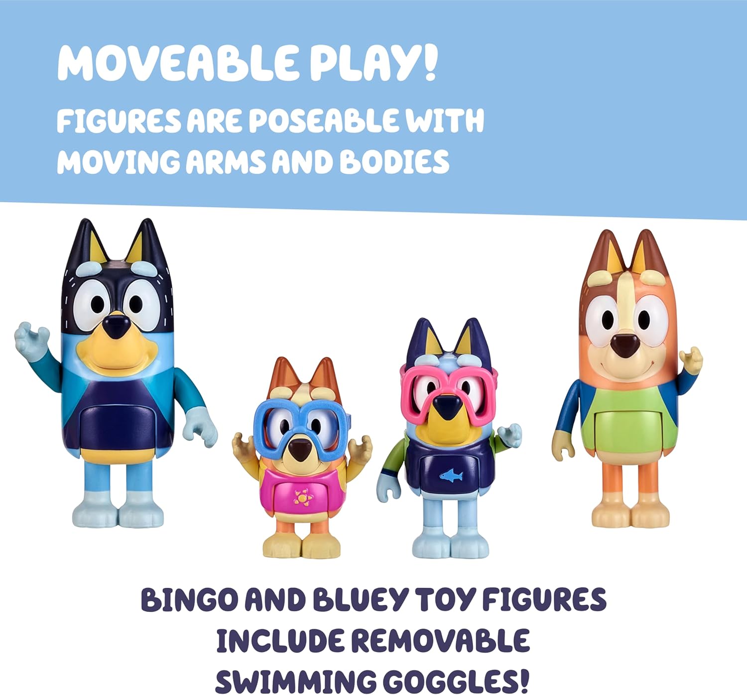Bluey Beach Figure 4-Pack