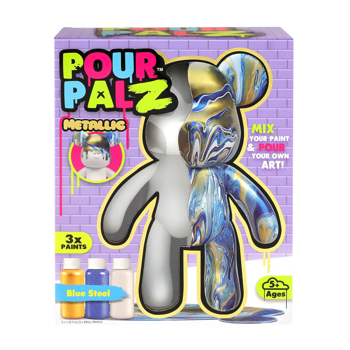 Pour Palz W3 Metallic Bear Blue Steel - 40ml