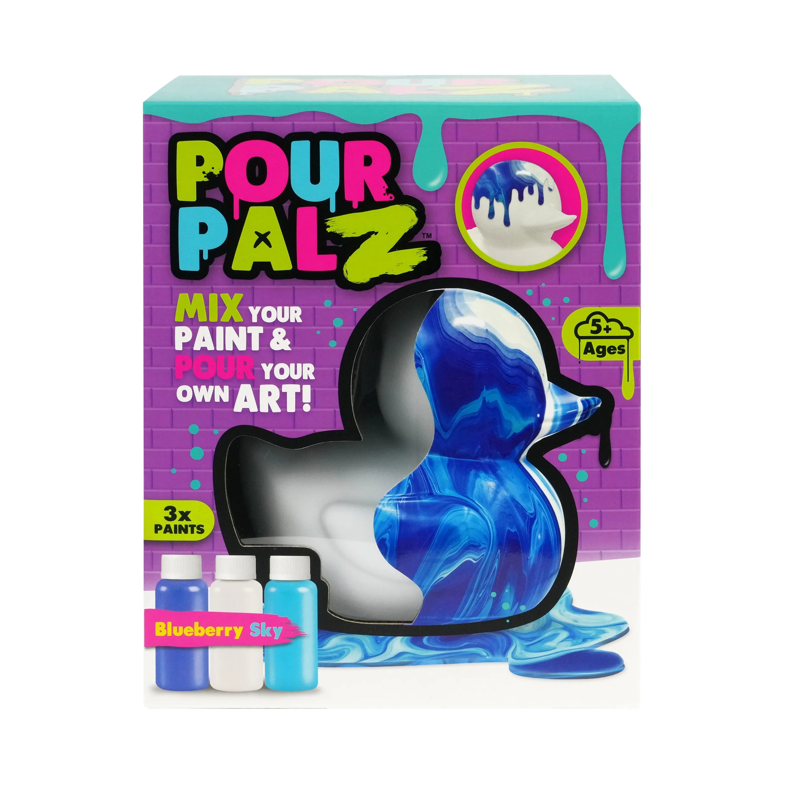 Pour Palz Rubber Duck Large Blueberry Sky - 60ml - Kiddy Zone
