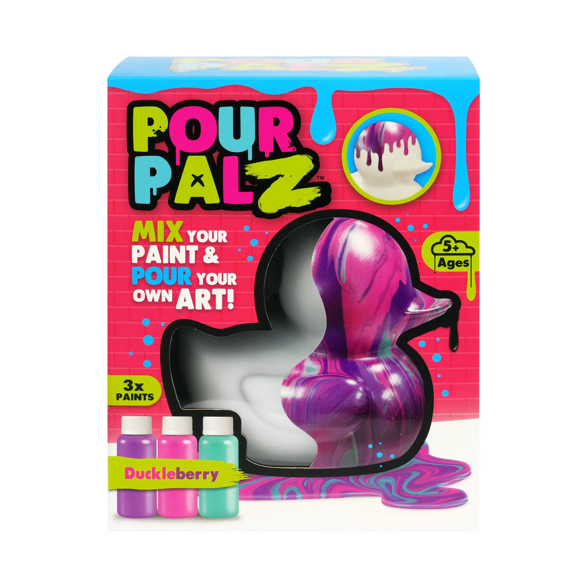 Pour Palz Rubber Duck Large Duckle Berry - 60ml - Kiddy Zone