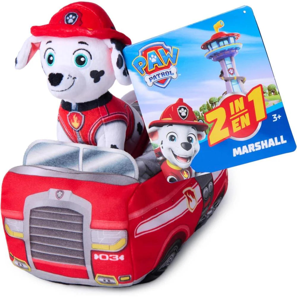 Paw Patrol Plush 2 In 1 Vehicle Marshall - Kiddy Zone