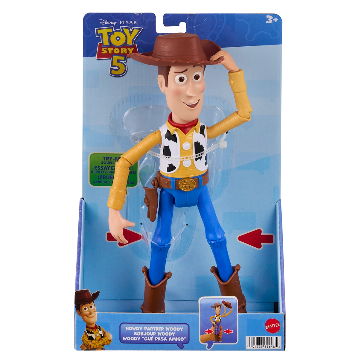 Disney and Pixar Toy Story 5 12" Simple Feature Hello Woody