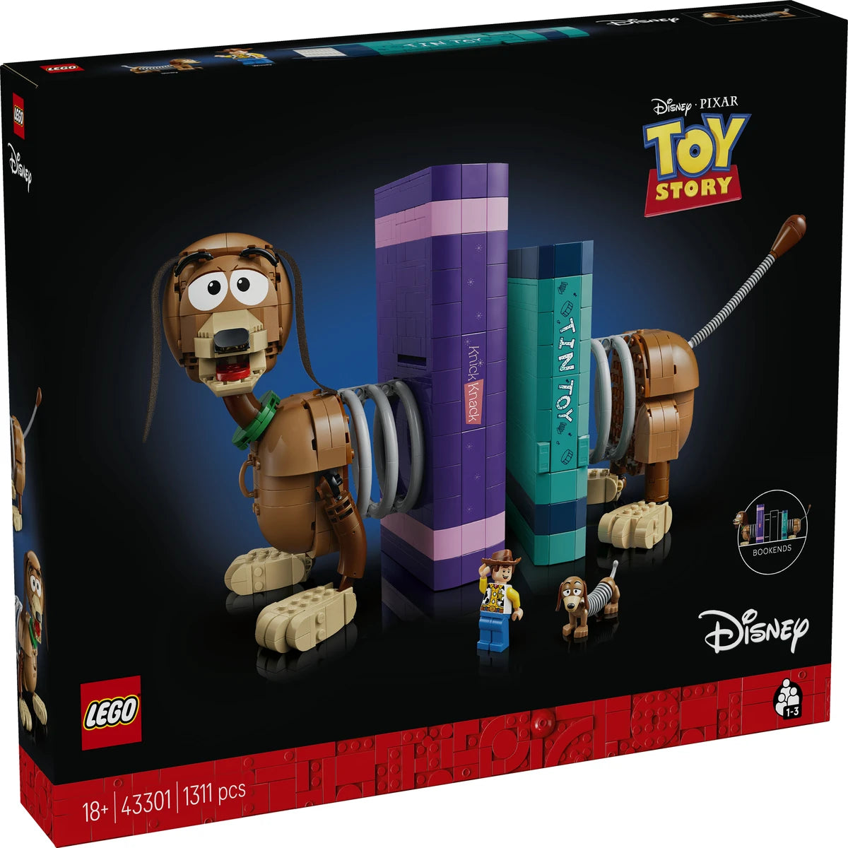 LEGO DISNEY PIXAR TOY STORY SLINKY DOG BOOKENDS V29 43301 18+