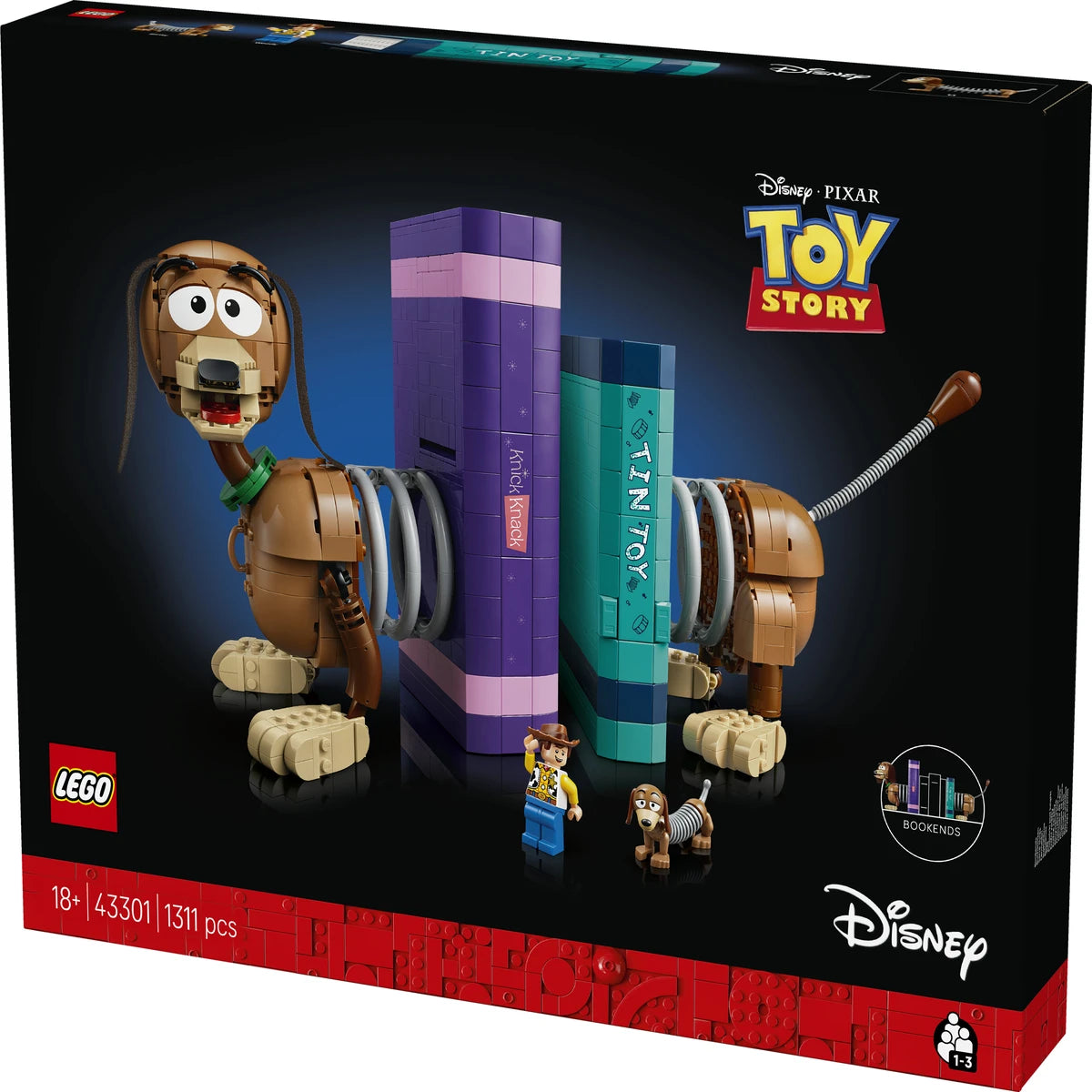 LEGO DISNEY PIXAR TOY STORY SLINKY DOG BOOKENDS V29 43301 18+