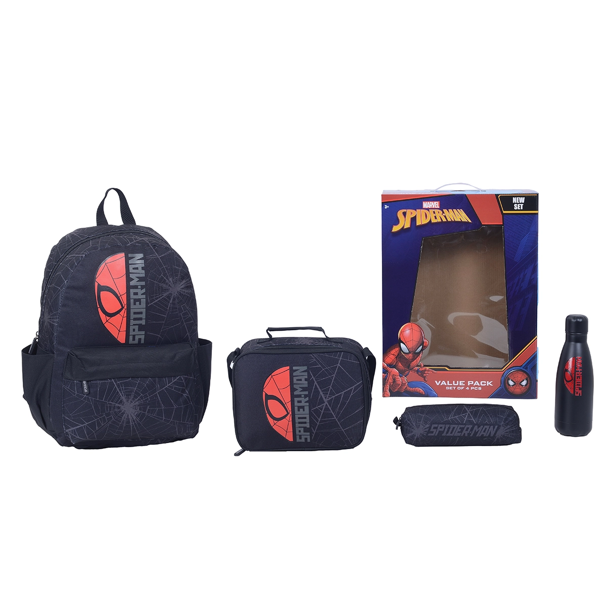 Spider-Man 4 Pcs Backpack Set
