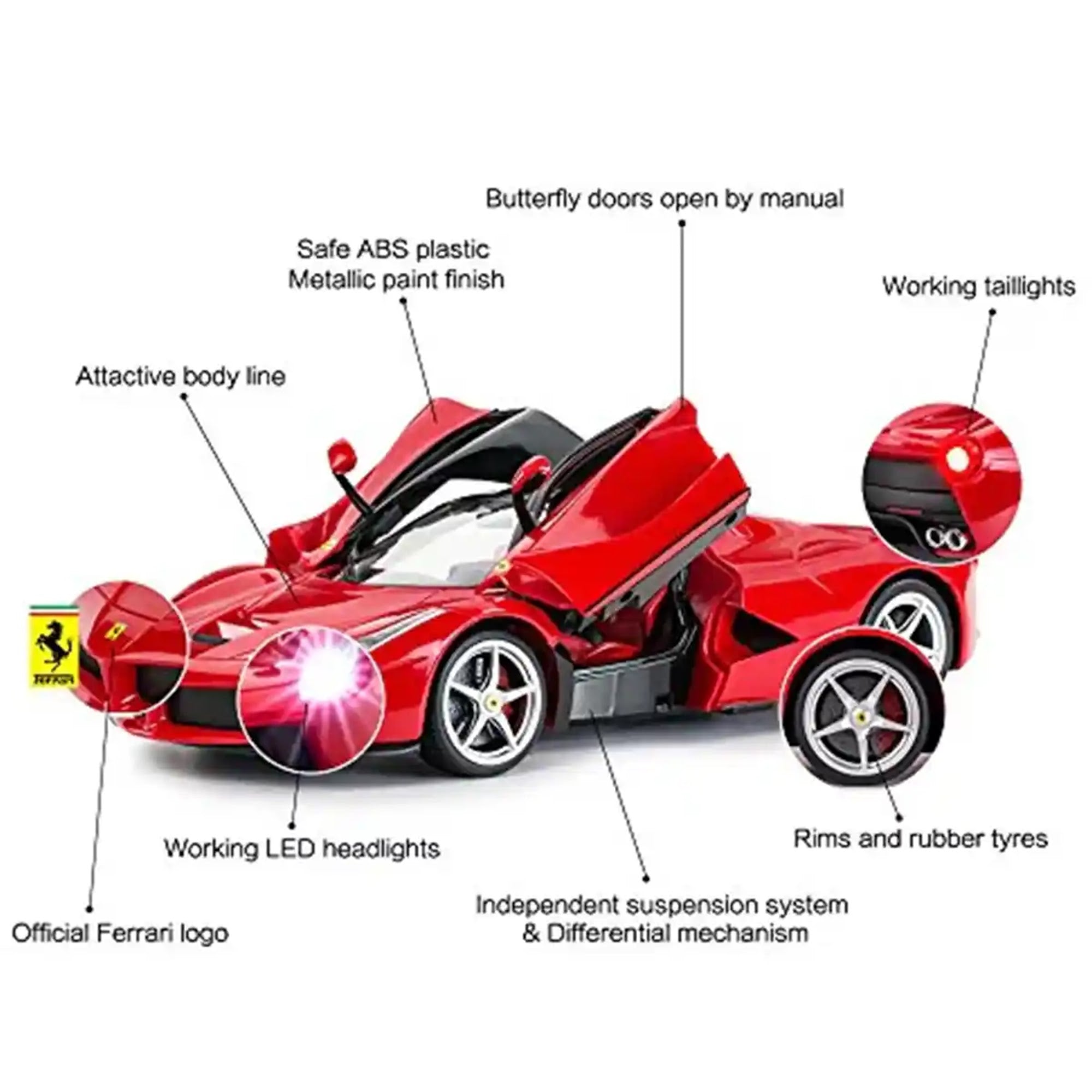 RASTAR R/C 1:14 Ferrari LaFerrari - Red - Kiddy Zone