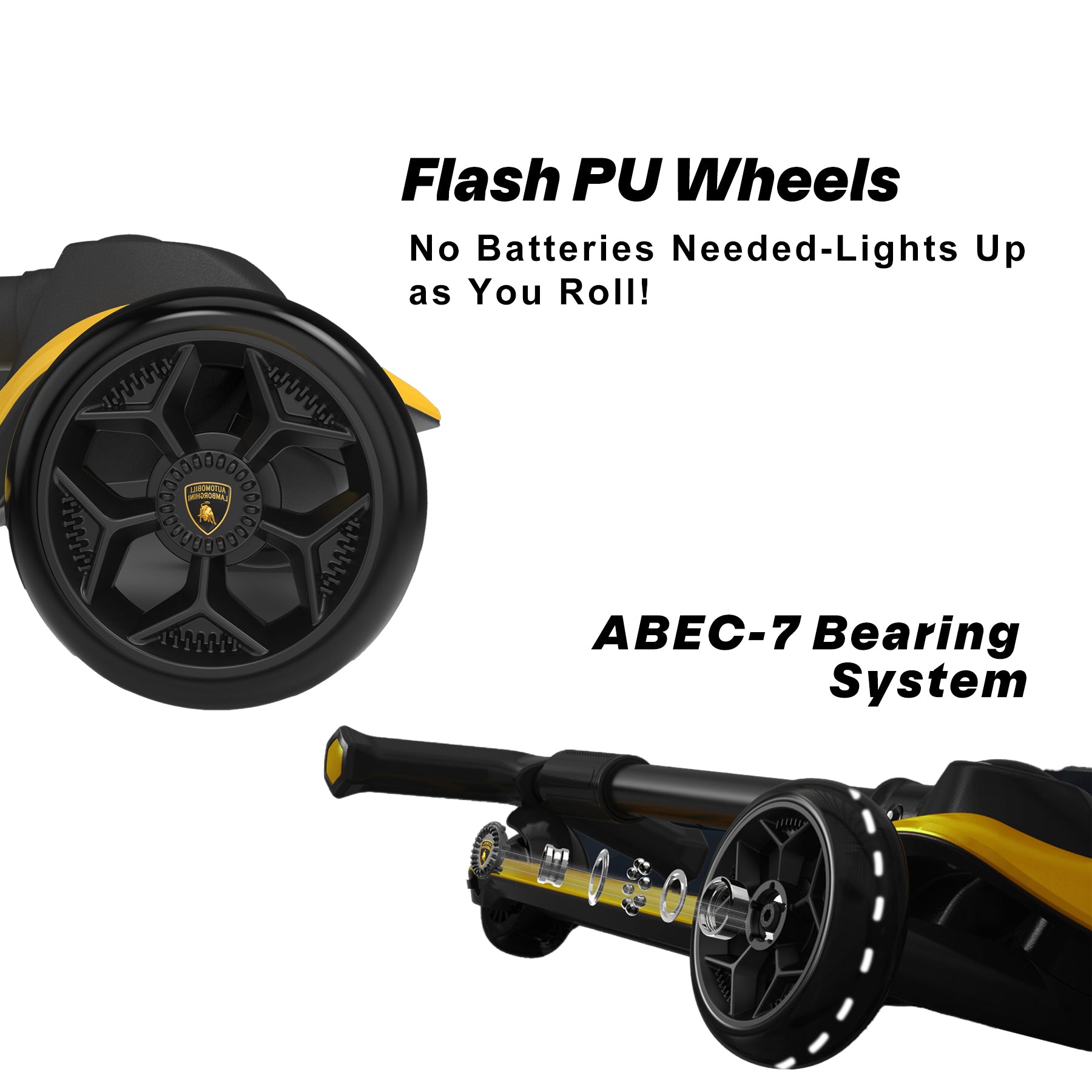 Lamborghini Scooter-Yellow - Kiddy Zone