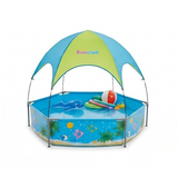 Canopy Spray Play Pool (Seaside Scenery Print)-240cmX51cm