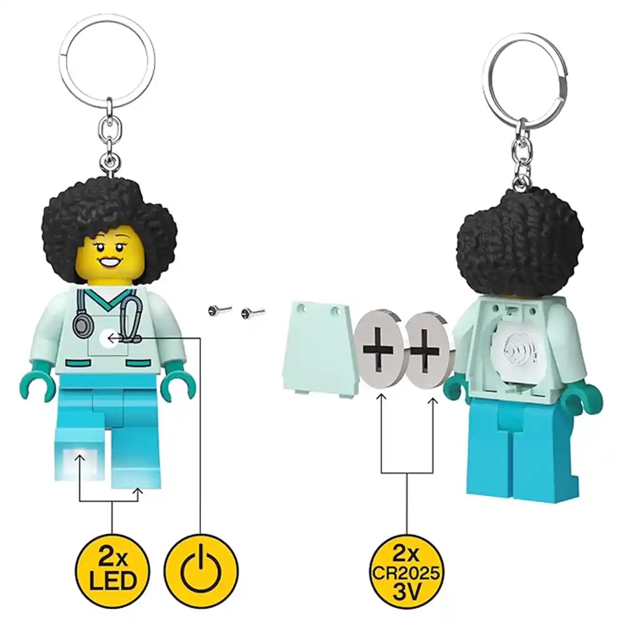 Lego IQ Minifigures Keychain Light  Medical Profes (PDQ) - Kiddy Zone