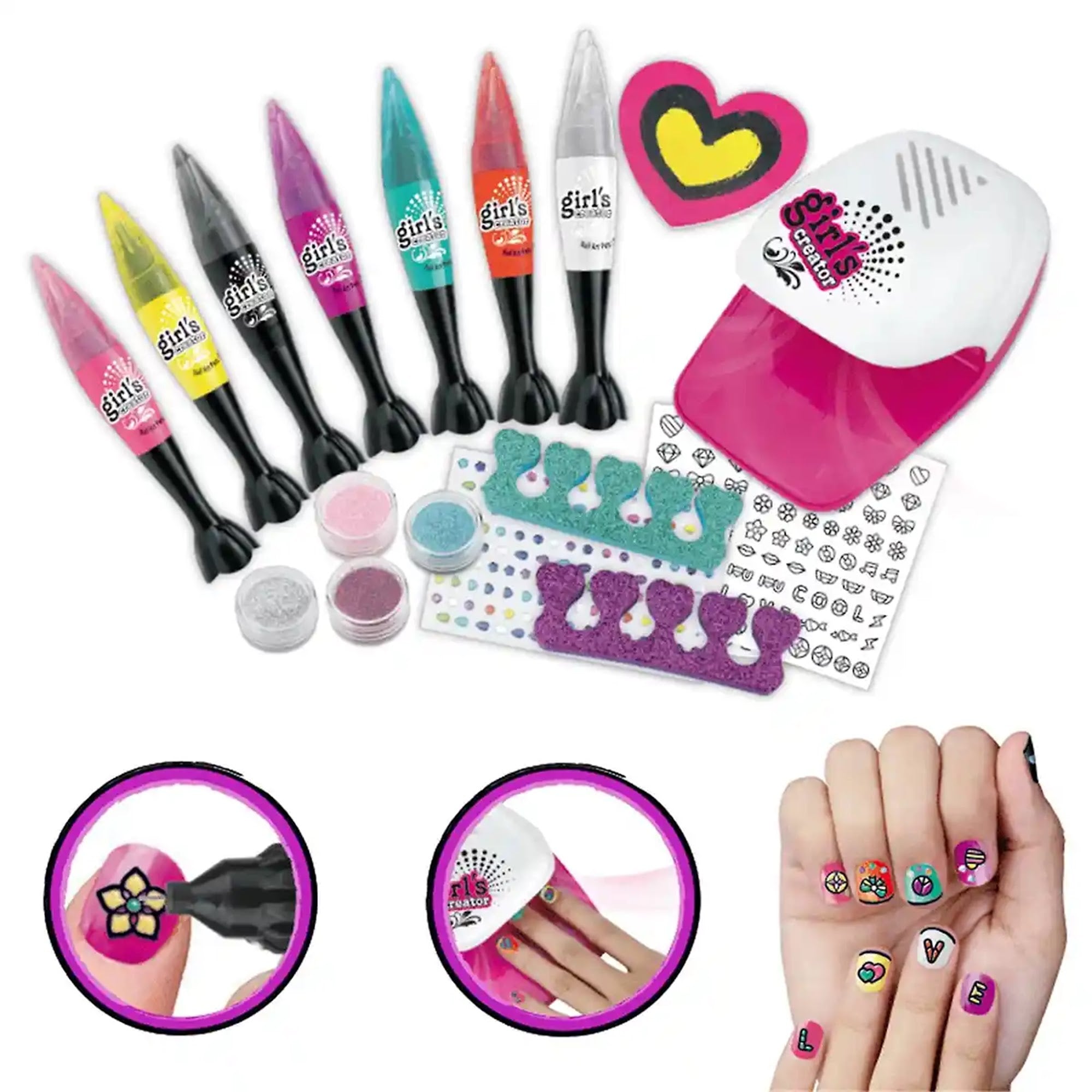 NAIL ART PEN SET 6YRS+ - Kiddy Zone