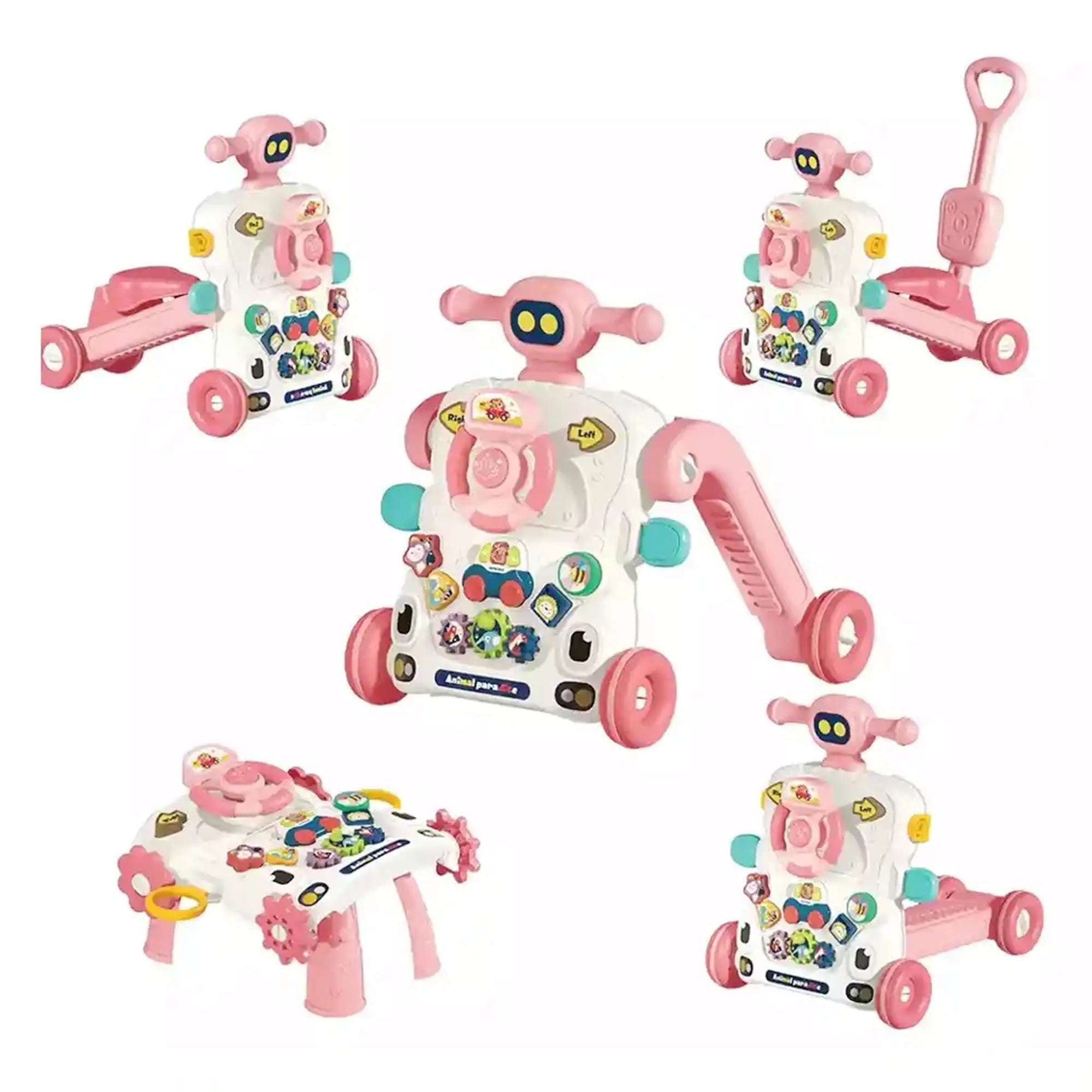 BIBI-INN MULTIFUNCTIONAL 6 in 1 ACTIVITY WALKER PINK For 6M+