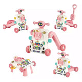 BIBI-INN MULTIFUNCTIONAL 6 in 1 ACTIVITY WALKER PINK For 6M+