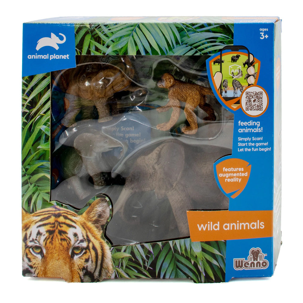 4 pcs wild animal in window box - Kiddy Zone