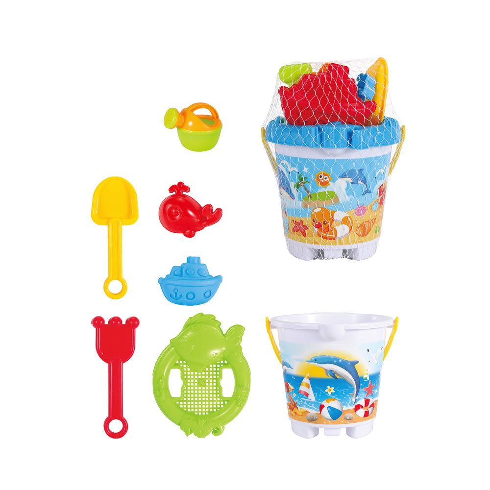 Beach Bucket 7PCS Set - 3YRS+ - Kiddy Zone