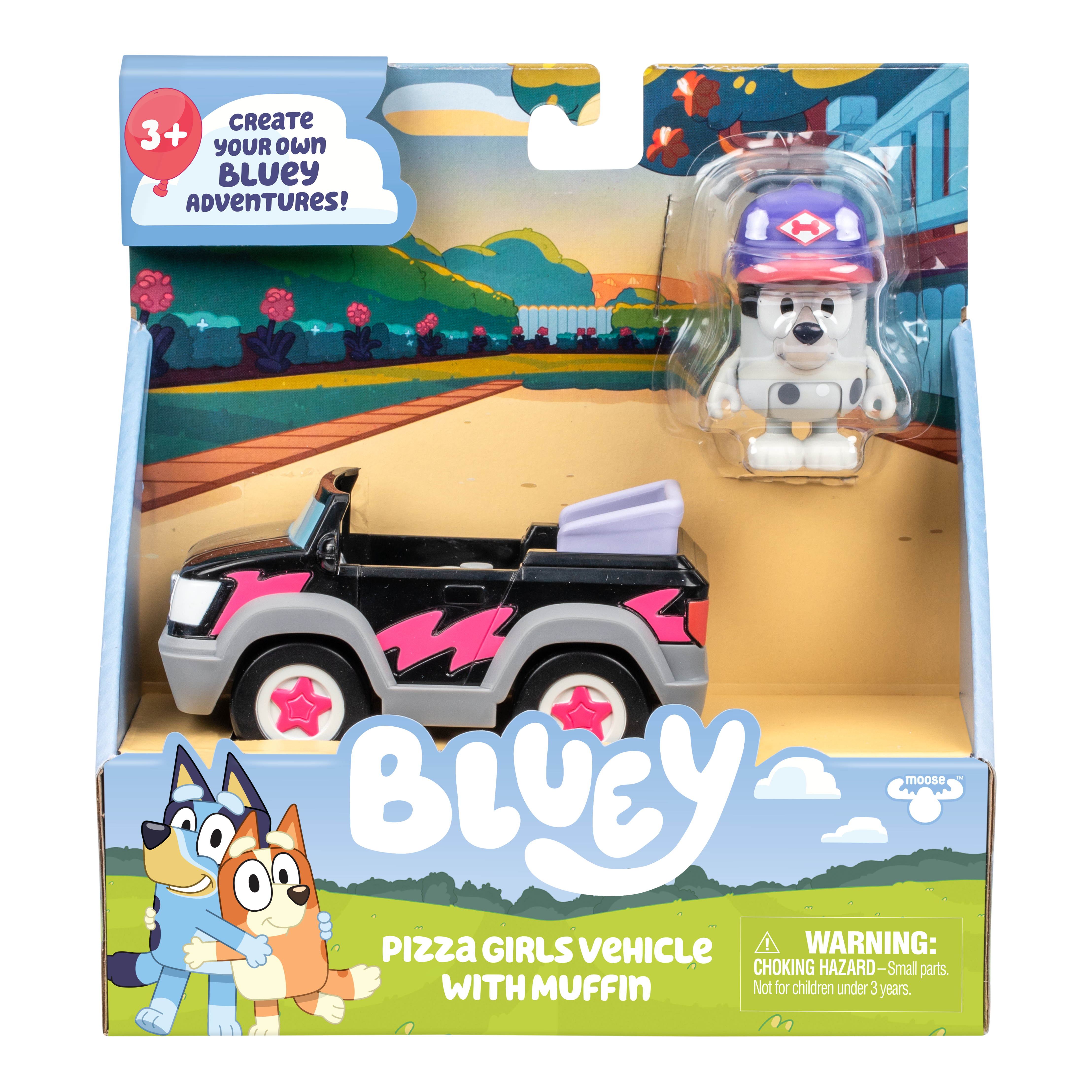 Bluey Basic Vehicle Pizza Girls & Muffin - packaging