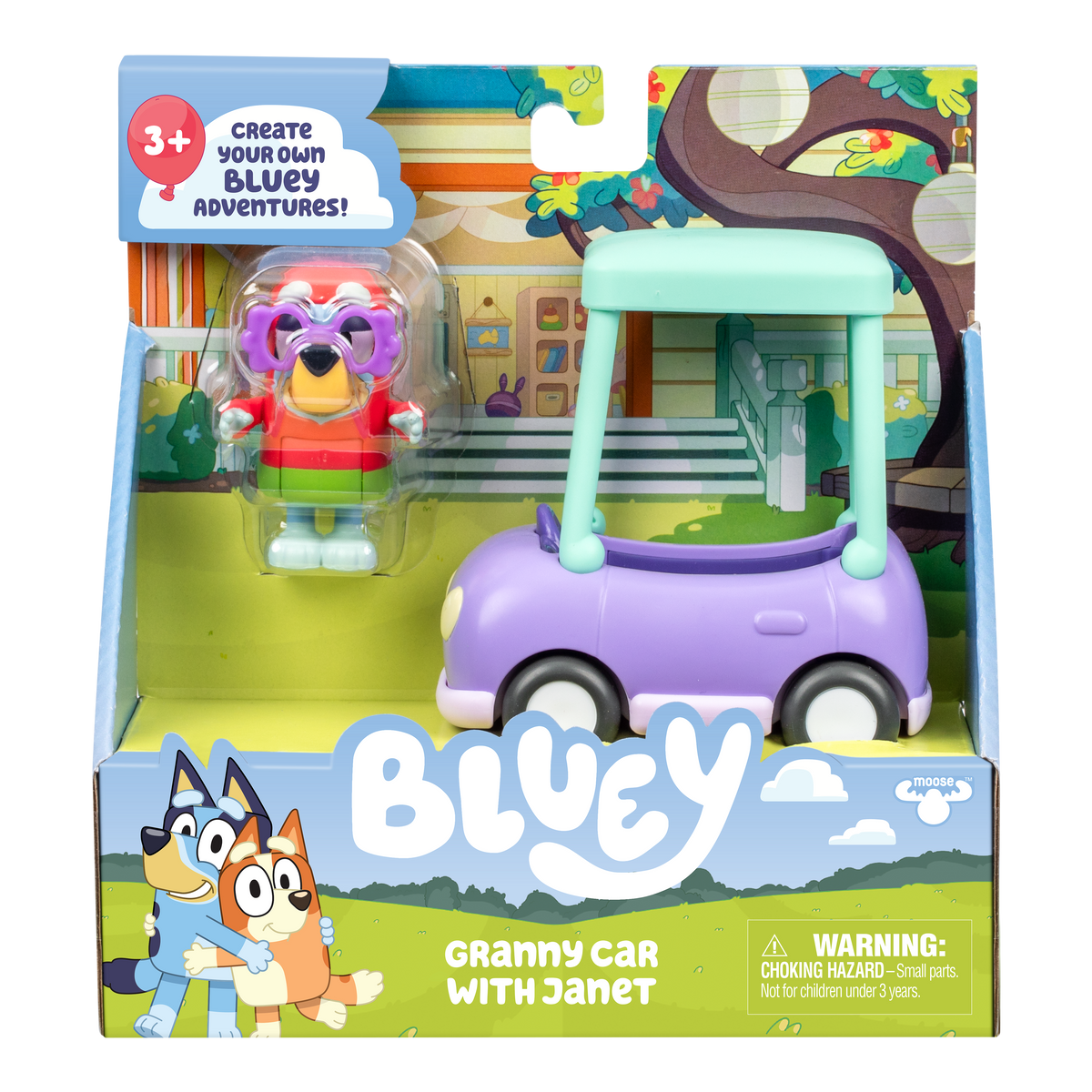 Bluey Basic Vehicle Granny Car & Janet - packaging