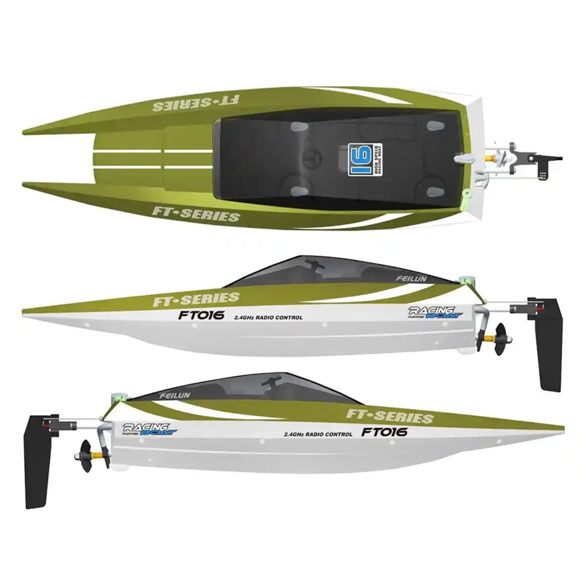 2.4G R/C FT016 RACING BOAT 14YRS+ - Kiddy Zone