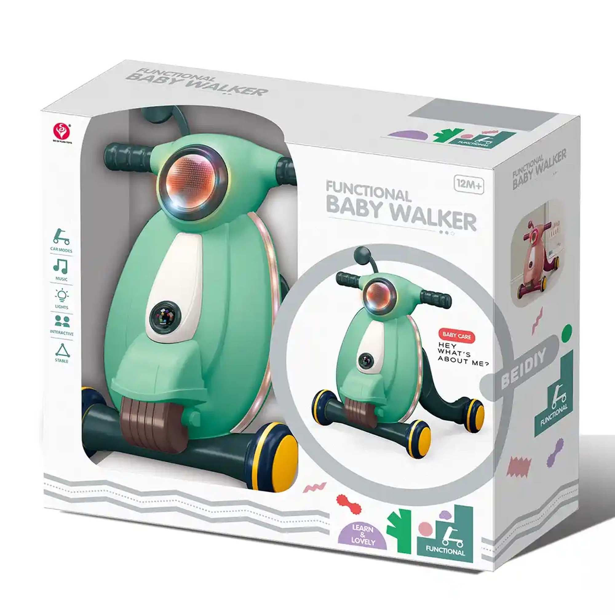 FUNCTIONAL BABY WALKER -SKYBLUE - Kiddy Zone