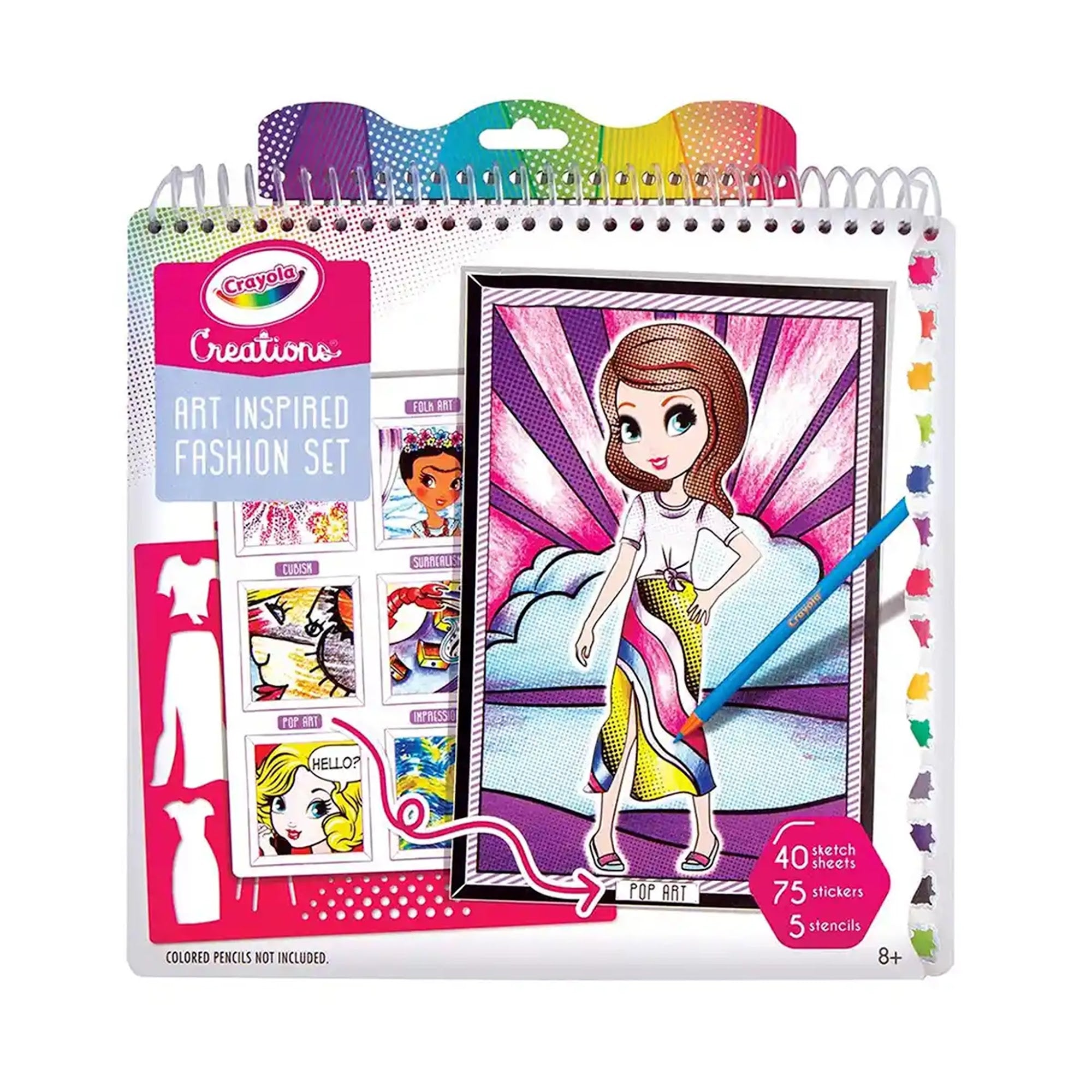 Crayola Creations Art History Fashion Sketch Portfolio - Kiddy Zone
