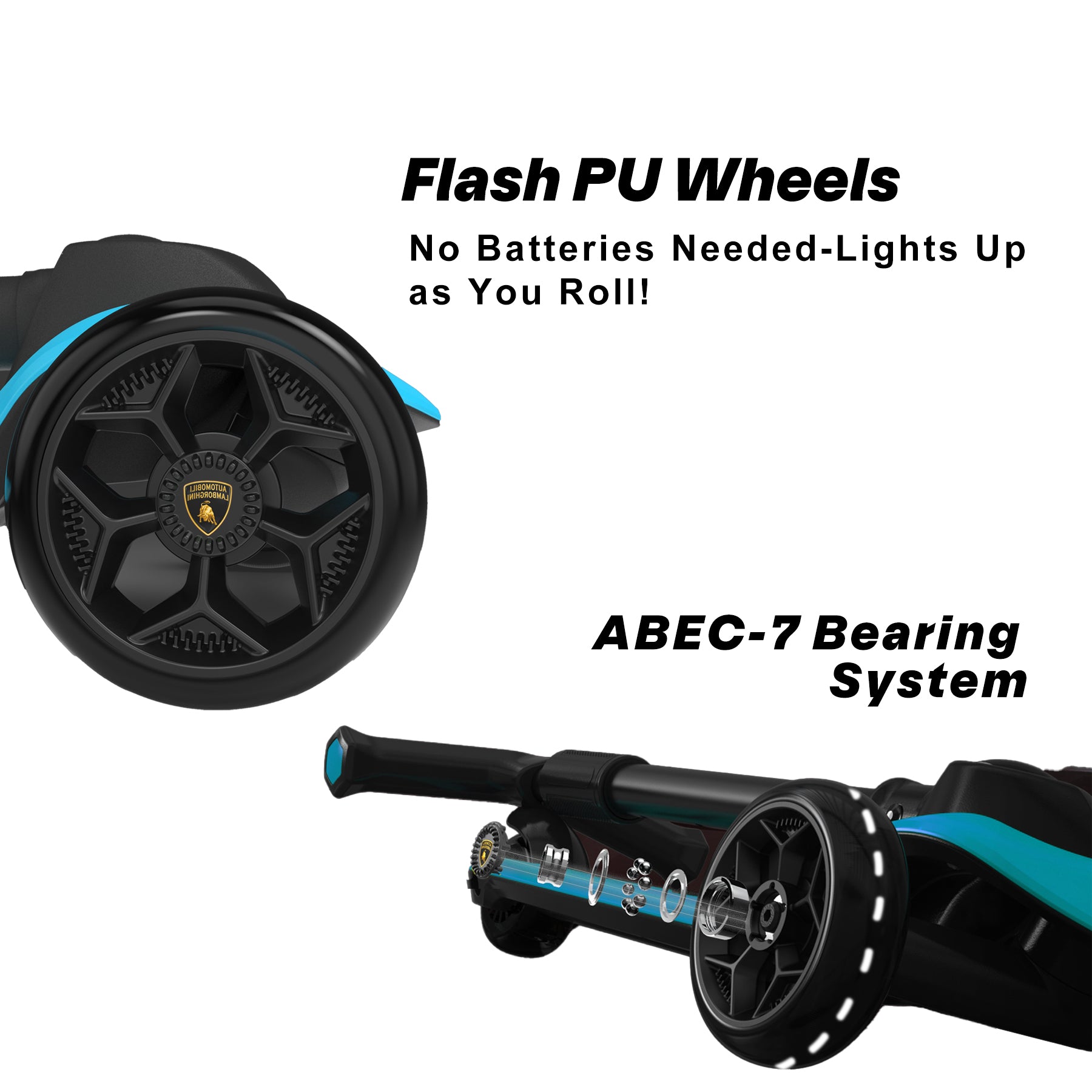 Lamborghini Scooter (Blue) - Kiddy Zone
