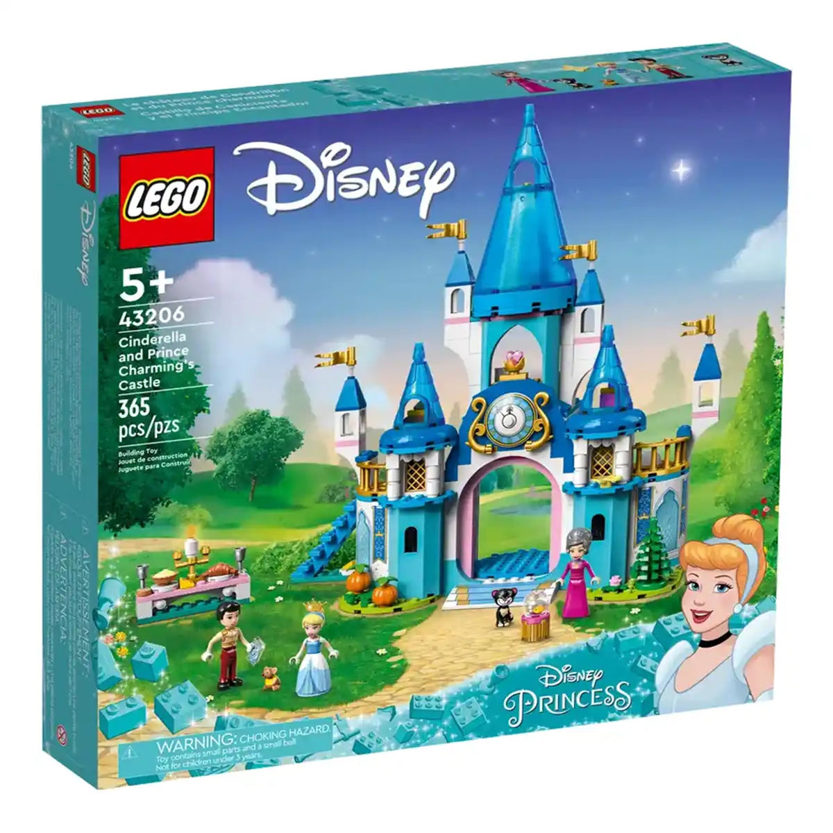 LEGOÃÂ® ÃÂ Disney Cinderella and Prince CharmingÃ¢ÂÂs Castle 43206 Building Kit (365 Pcs)