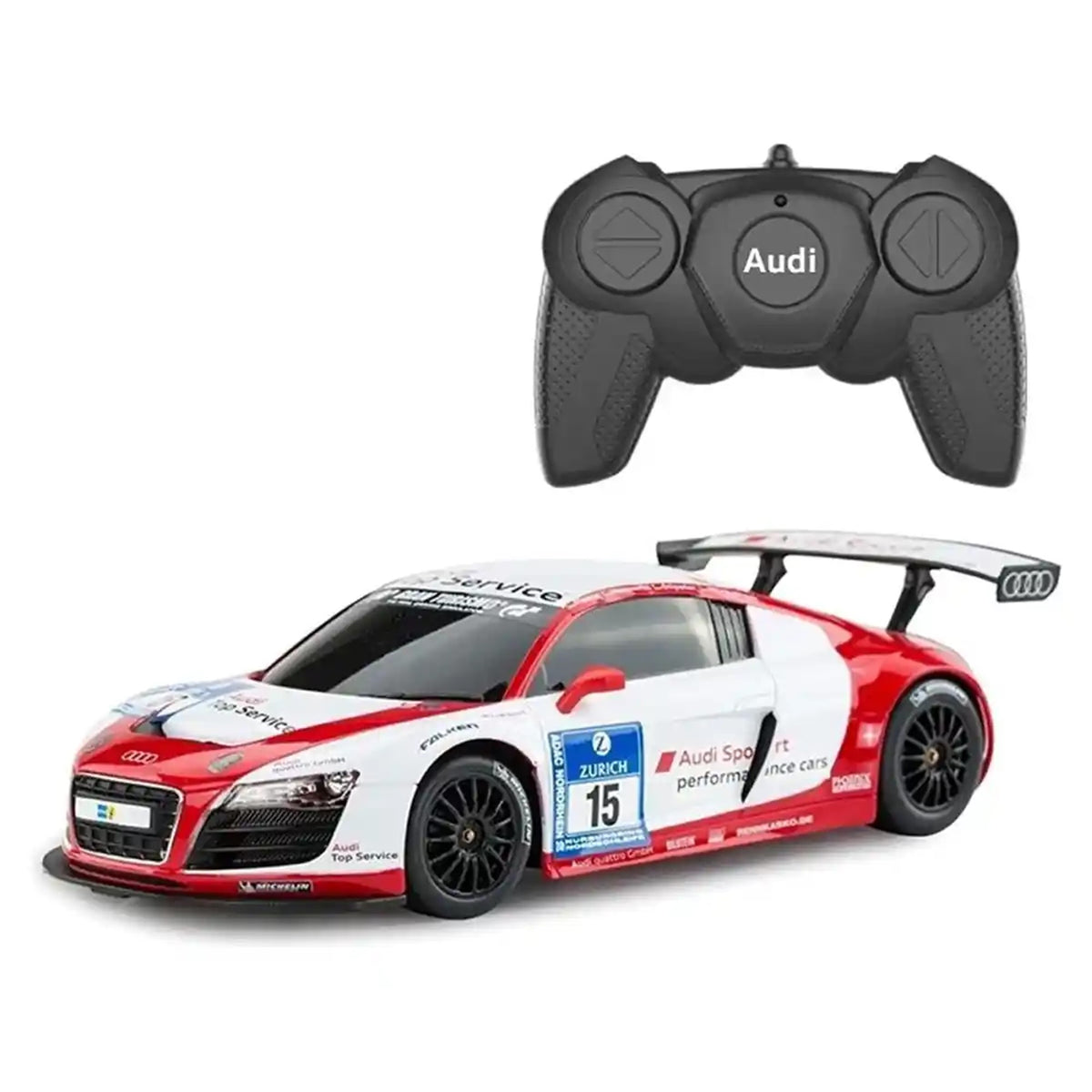RASTAR R/C 1:18 Audi R8 LMS Performance - White - Kiddy Zone