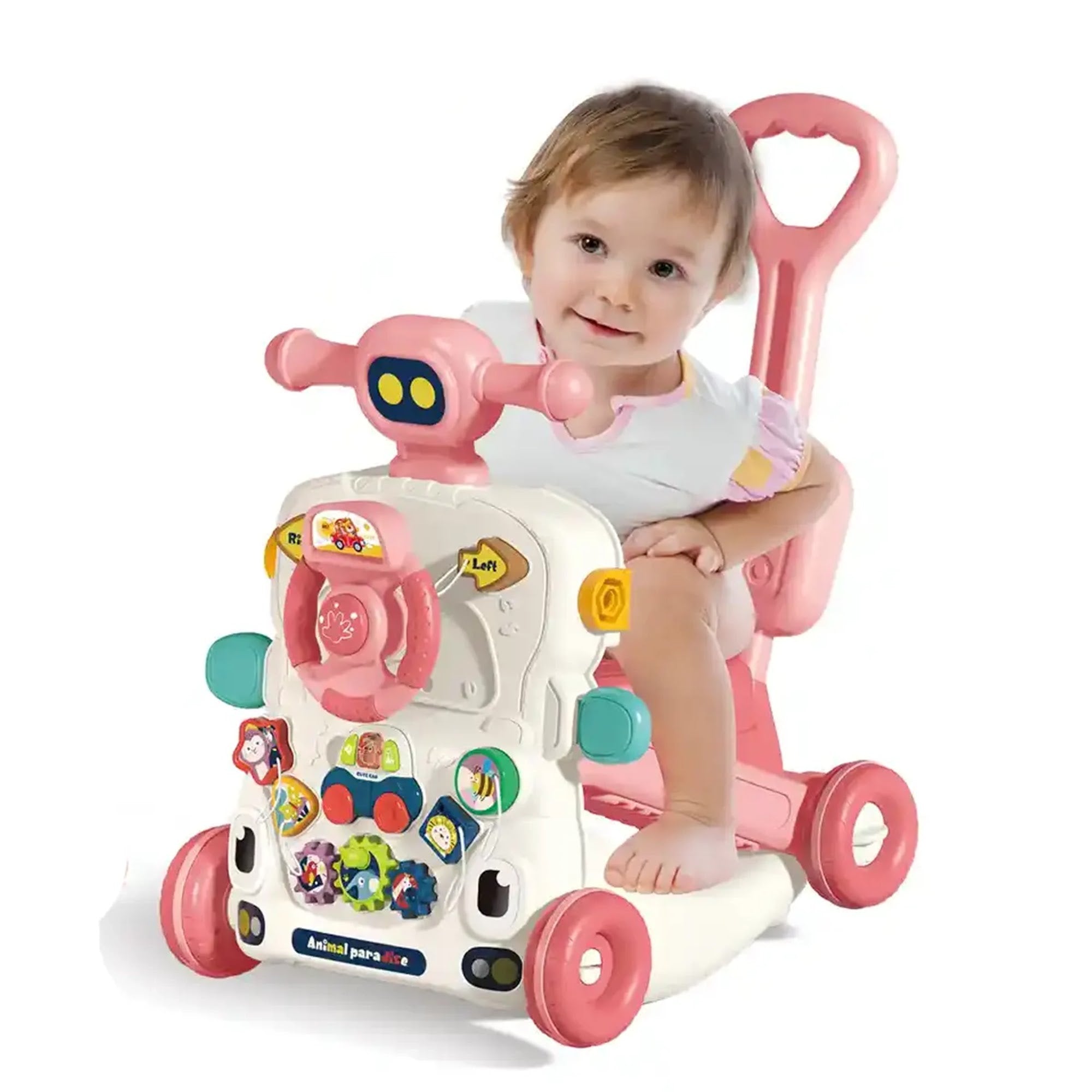 BIBI-INN MULTIFUNCTIONAL 6 in 1 ACTIVITY WALKER PINK For 6M+