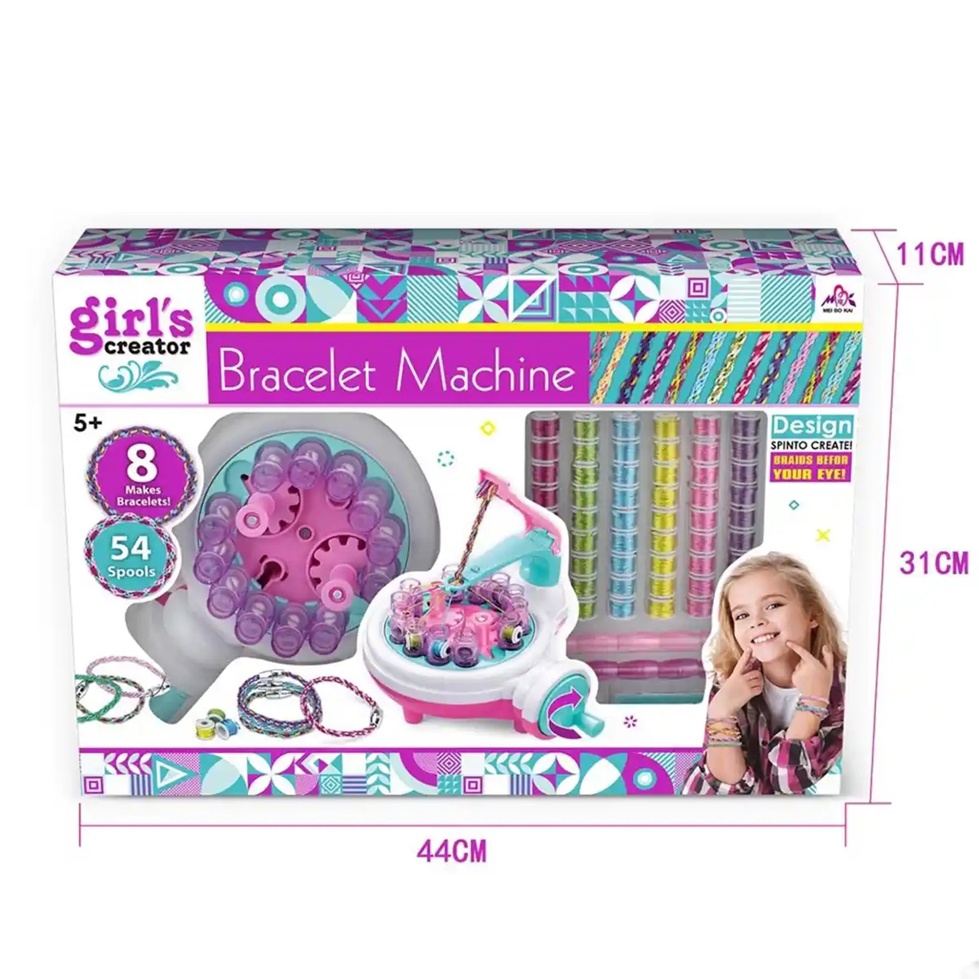 2 IN 1 BRAIDING SET BRACELET MACHINE 6YRS+ - Kiddy Zone