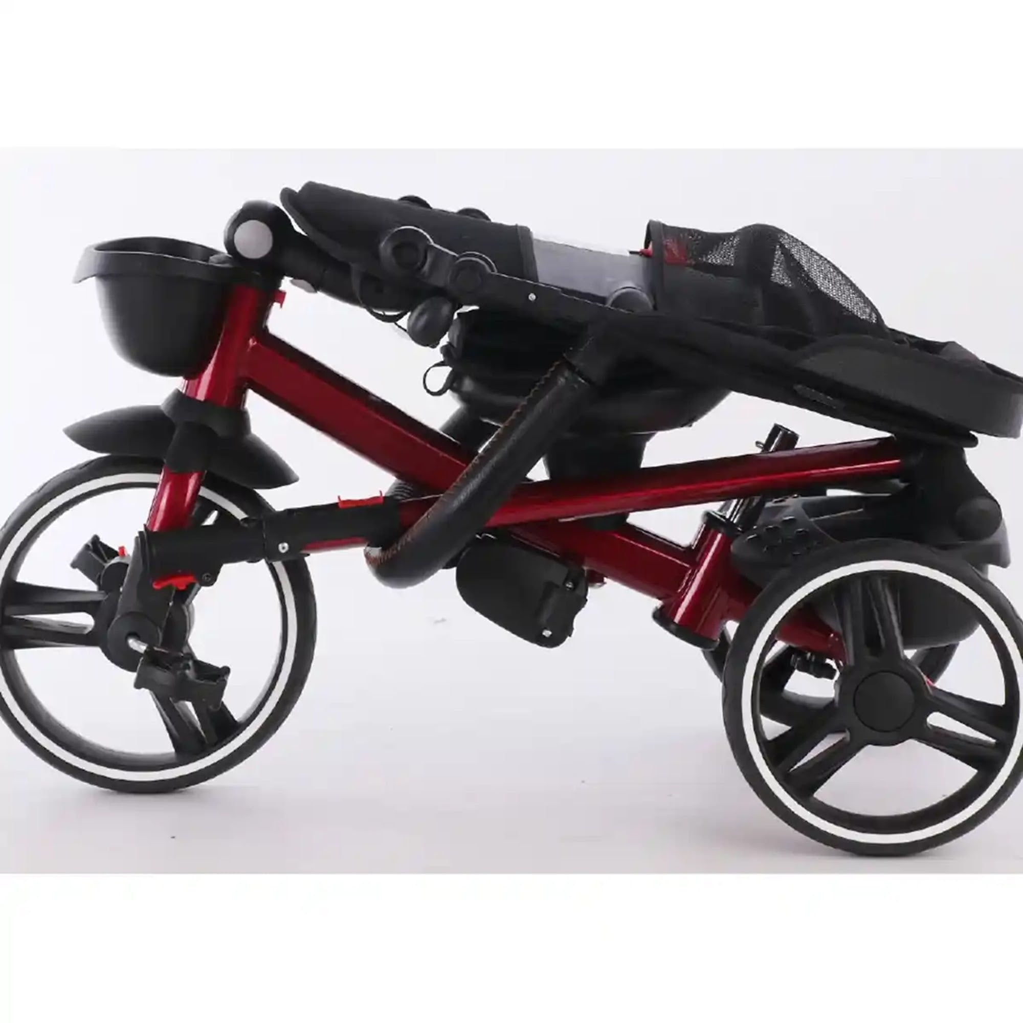 HLF-8018 PREMIUM FOLDING TRICYCLE RED - Kiddy Zone