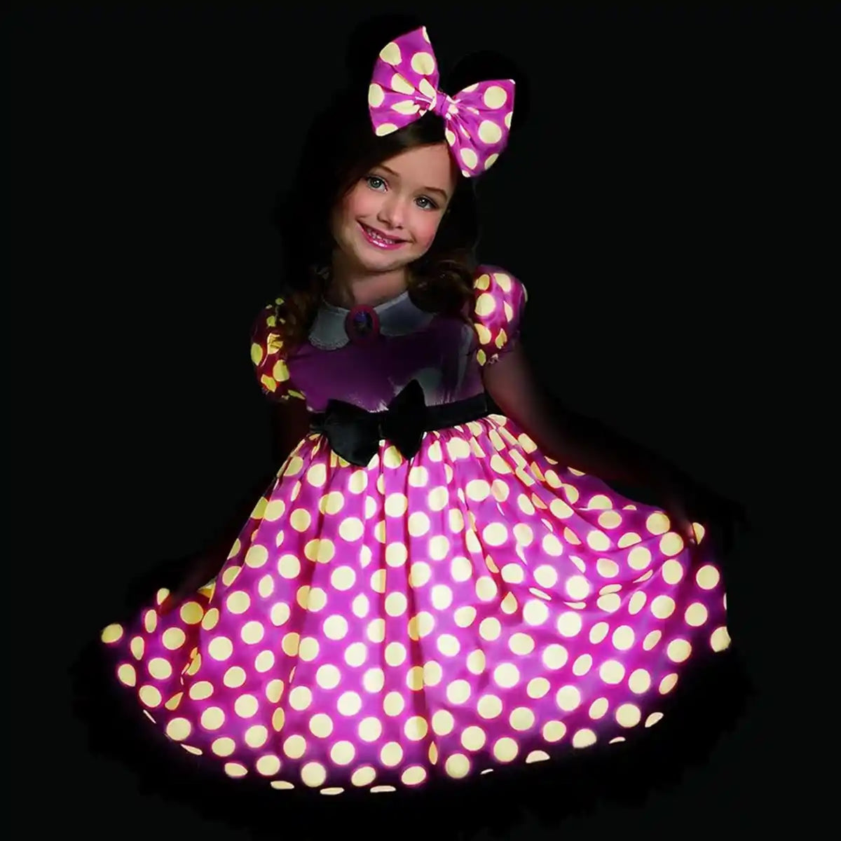 CHILD PINK MINNIE MOUSE GLOW IN THE DARK DISNEY (SMALL) - Kiddy Zone