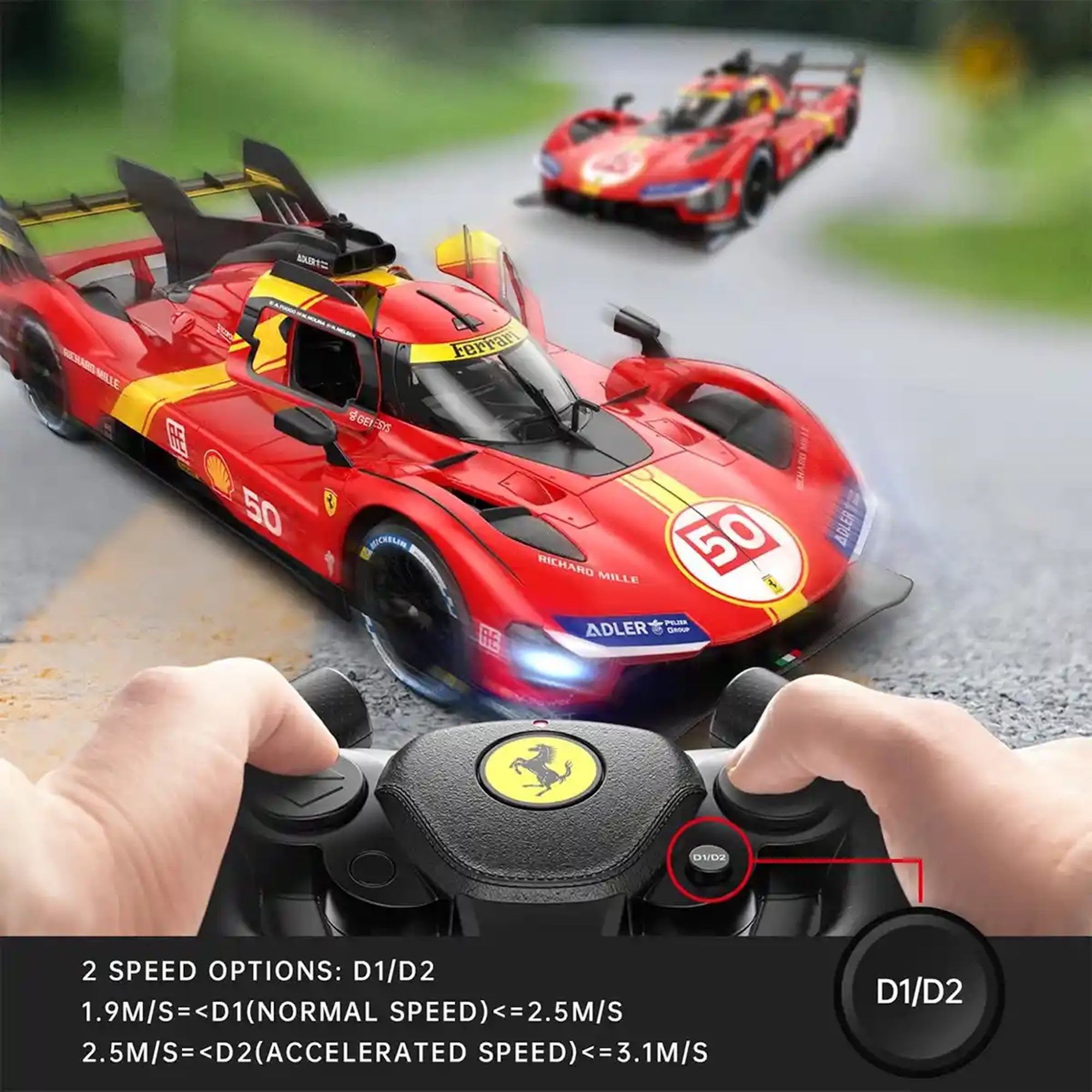RASTAR R/C 1:14 Ferrari 499P - Red - Kiddy Zone