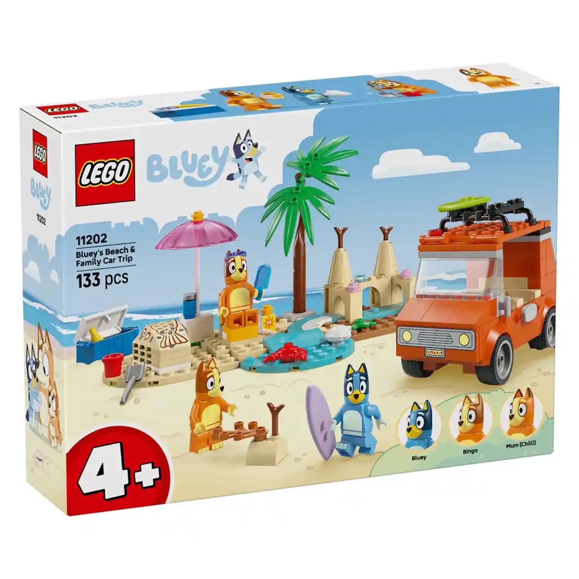LEGO-Bluey 11202 Bluey's Beach & Family Car Trip - Kiddy Zone