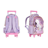 HELLO KITTY Trolley Bag 2 Main Compartments and 2 Side Pockets 16" W/ LUNCH BAG&PENCIL CASE - Kiddy Zone