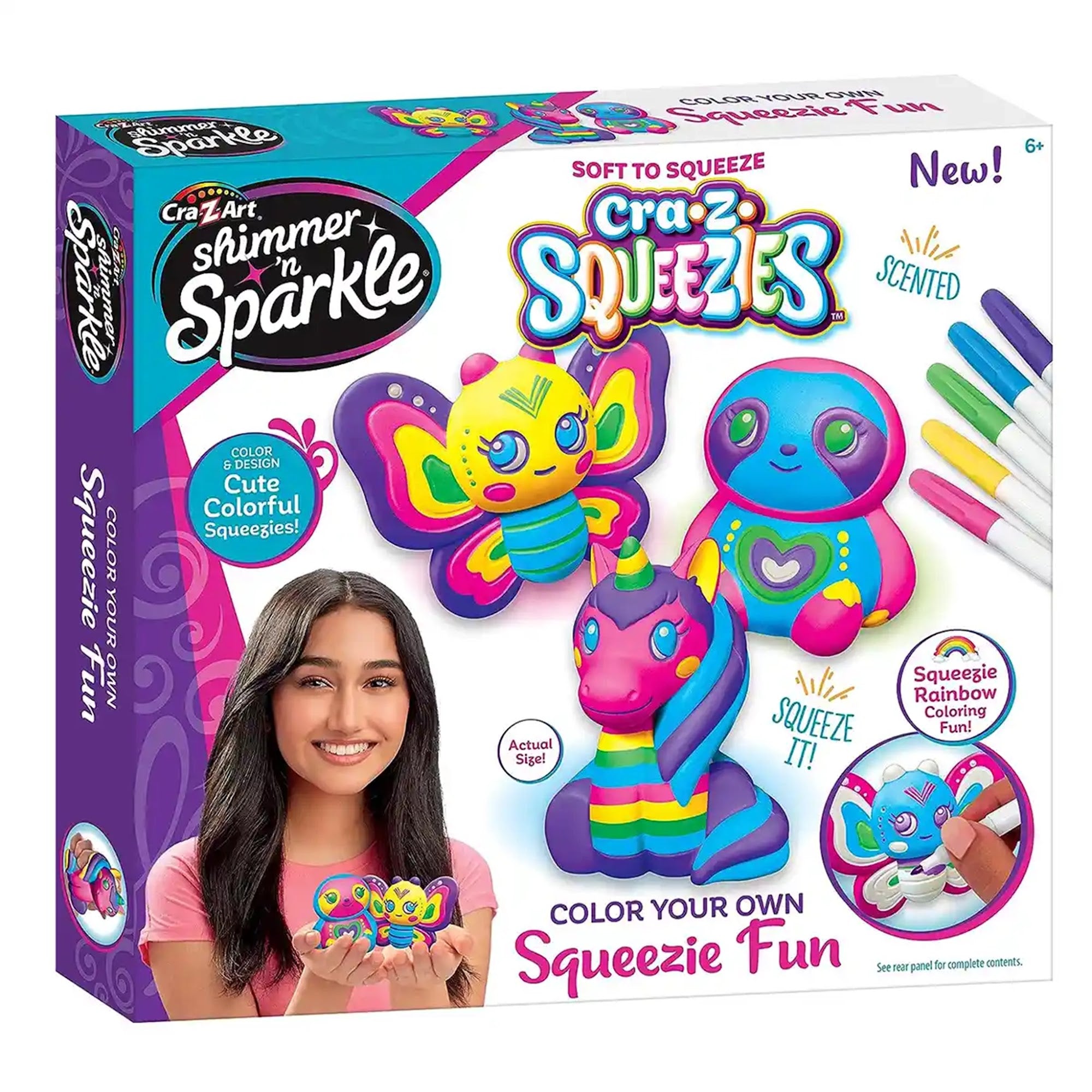 Shimmer N Sparkle Color Your Own Squeezie Fun - Kiddy Zone