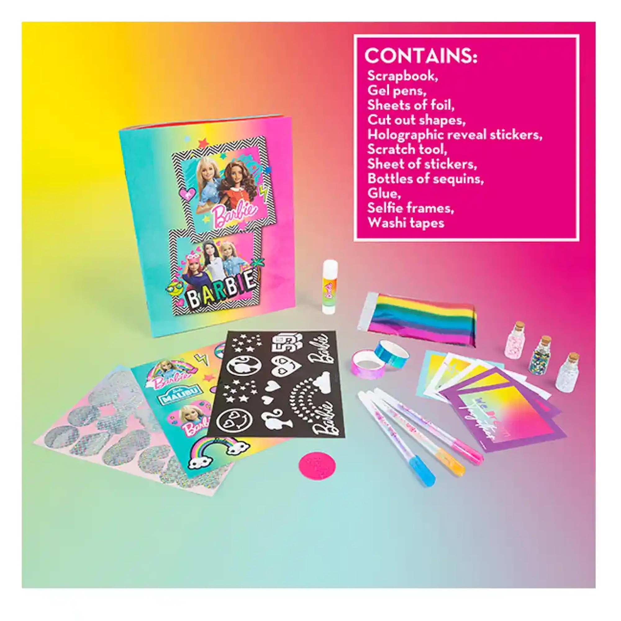 Barbie Foil Reveal Scrapbook Set - Kiddy Zone