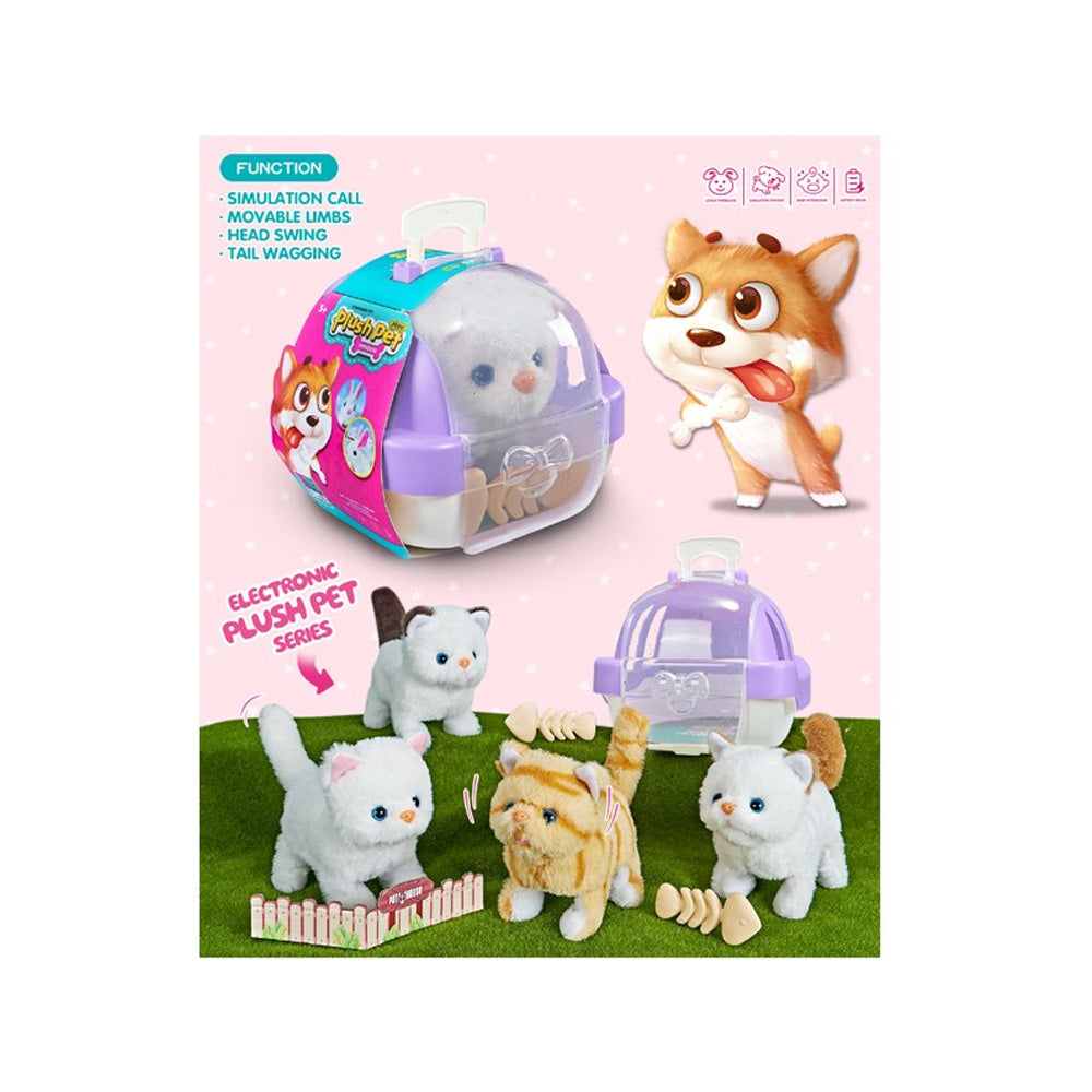 ELECTRONIC PLUSH PET - CAT WITH LIGHT ASS. 3YRS+ - Kiddy Zone