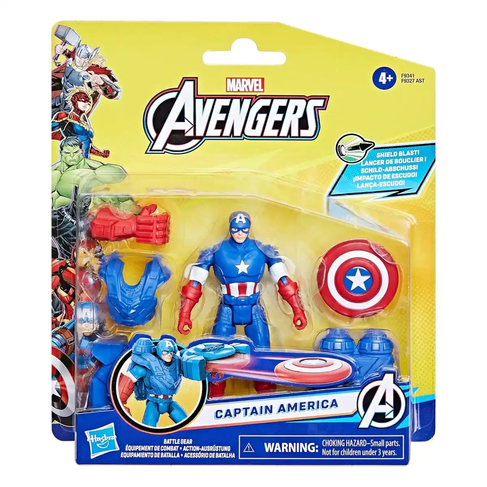 AVN 4IN CAPTAIN AMERICA BATTLE GEAR FIG