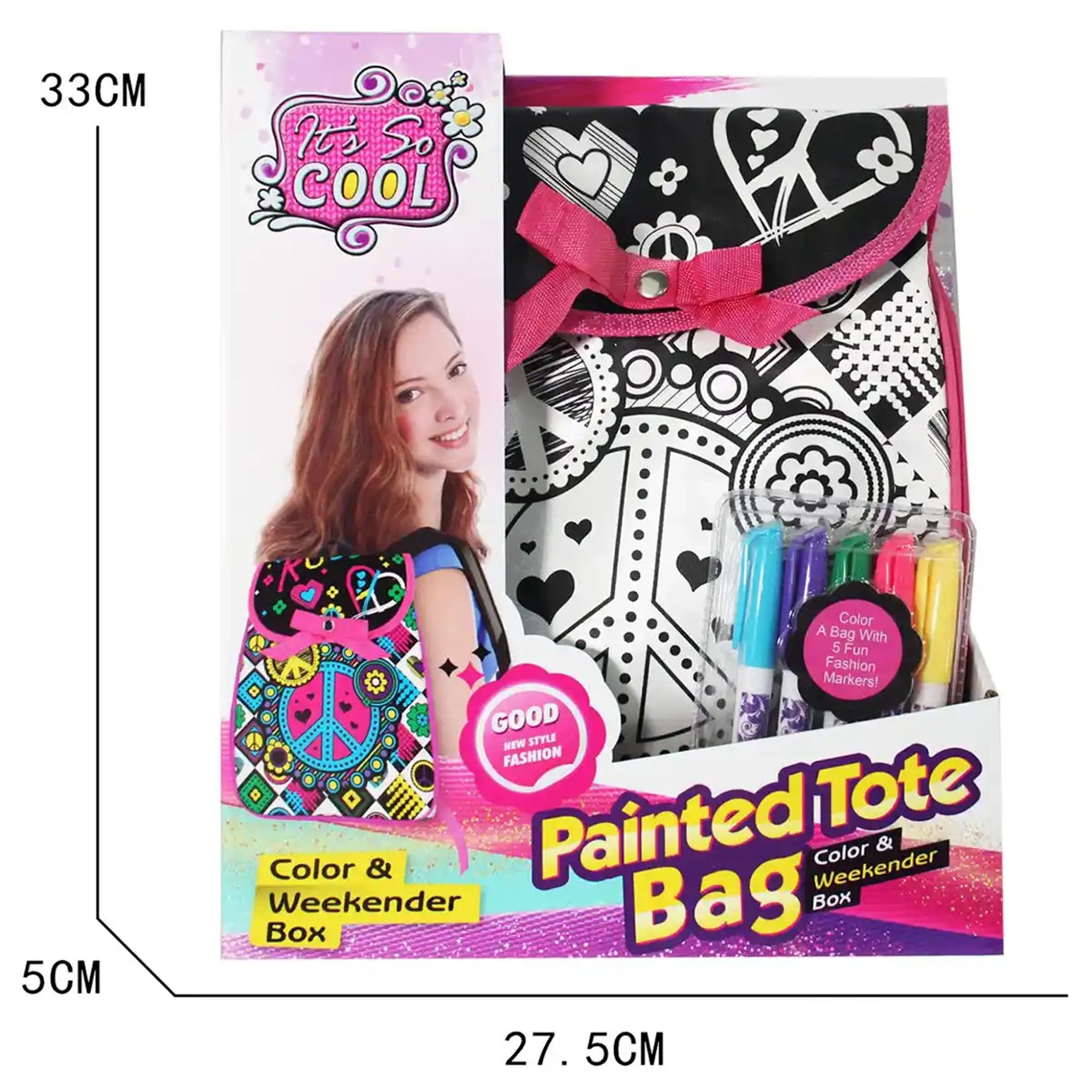 DIY PAINTED WATERCOLOR BACKPACK (5-COLOR WASHABLE FOUNTAIN PEN)6YRS+ - Kiddy Zone