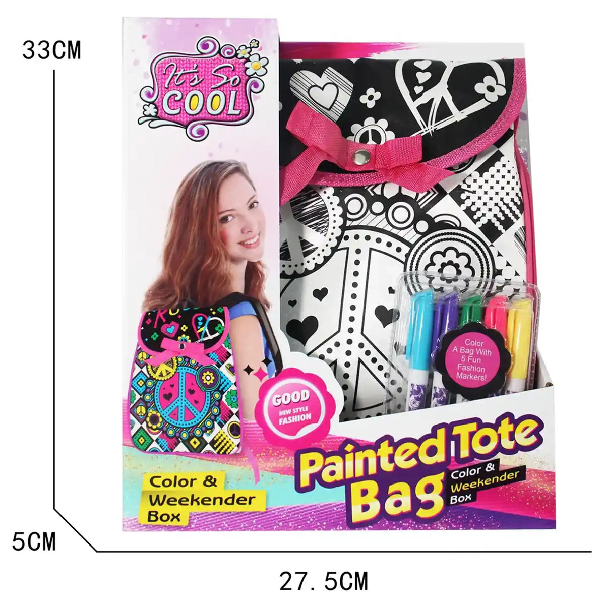 DIY PAINTED WATERCOLOR BACKPACK (5-COLOR WASHABLE FOUNTAIN PEN)6YRS+ - Kiddy Zone