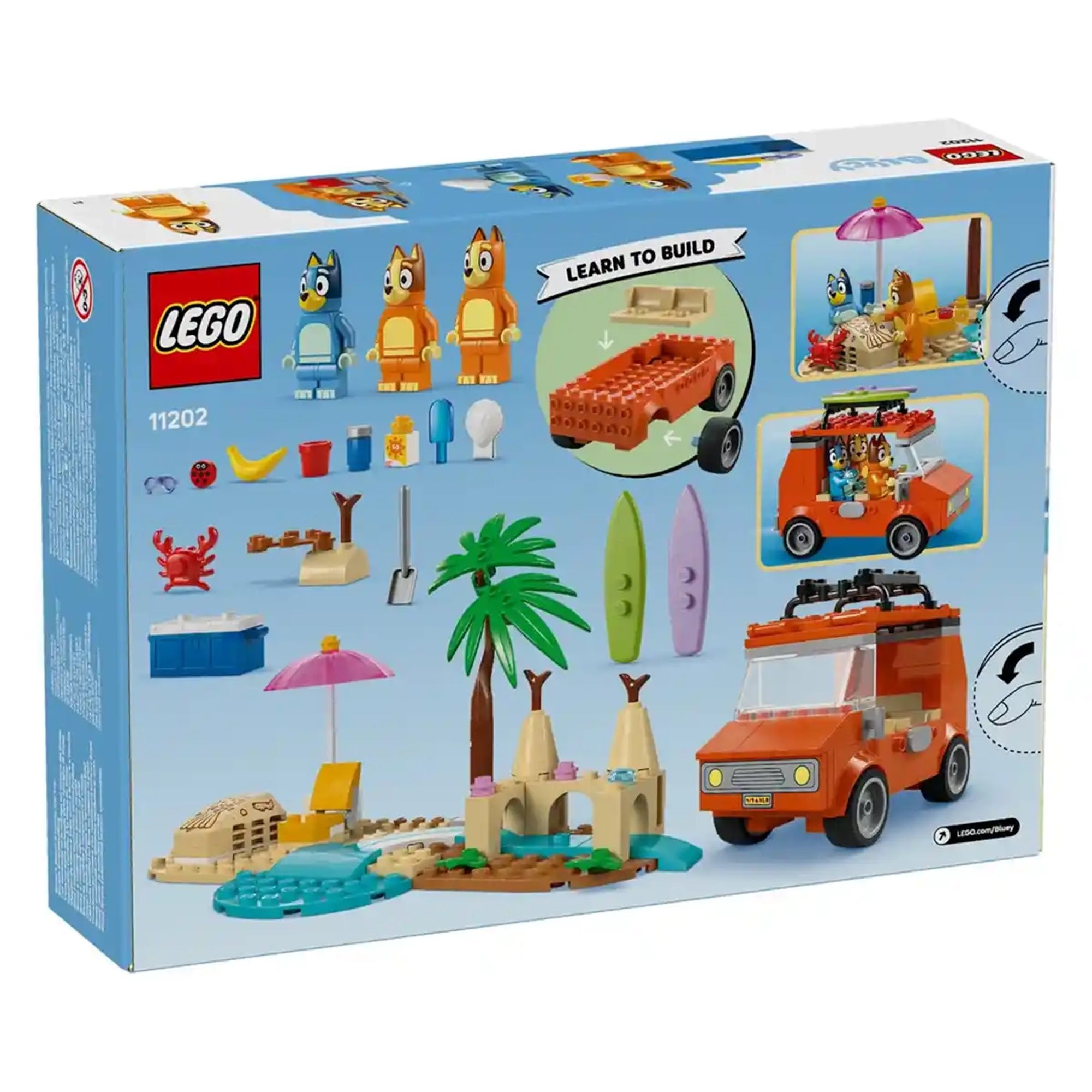 LEGO-Bluey 11202 Bluey's Beach & Family Car Trip - Kiddy Zone