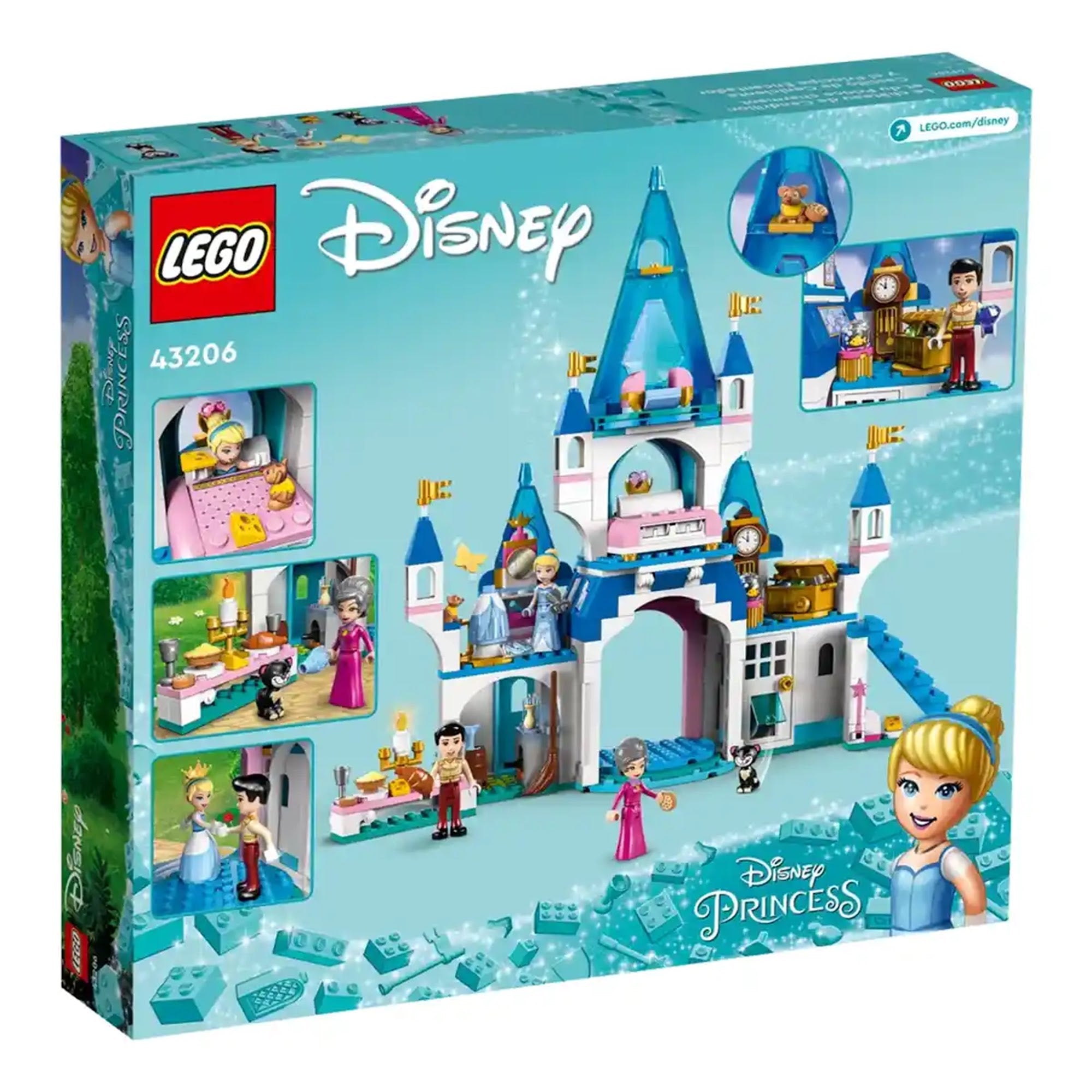 LEGOÃÂ® ÃÂ Disney Cinderella and Prince CharmingÃ¢ÂÂs Castle 43206 Building Kit (365 Pcs)