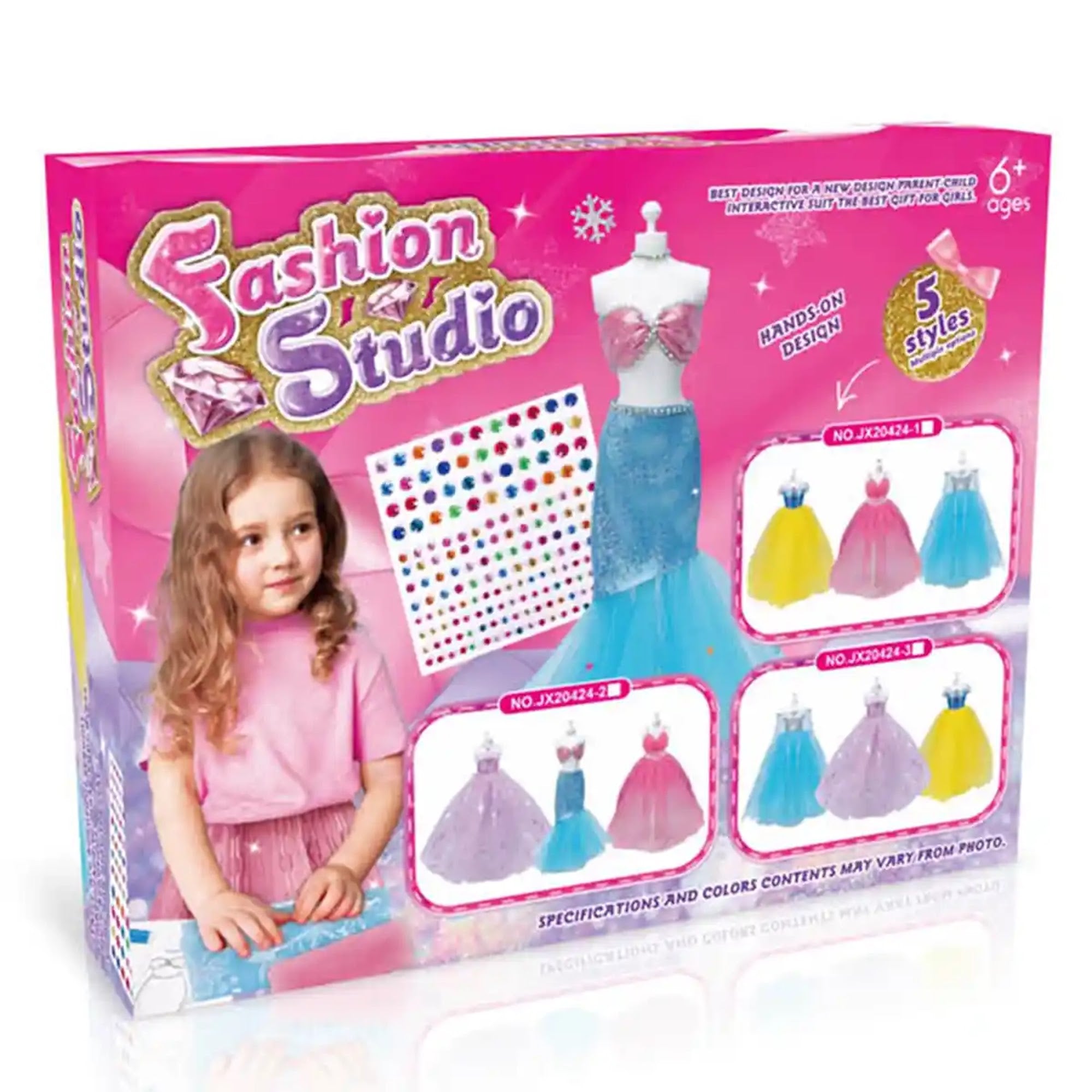 DIY HANDMADE CLOTHING DESIGN SET (3 PIECES, YELLOW/PURPLE/BLUE, 1 PERSON TABLE)6YRS+ - Kiddy Zone
