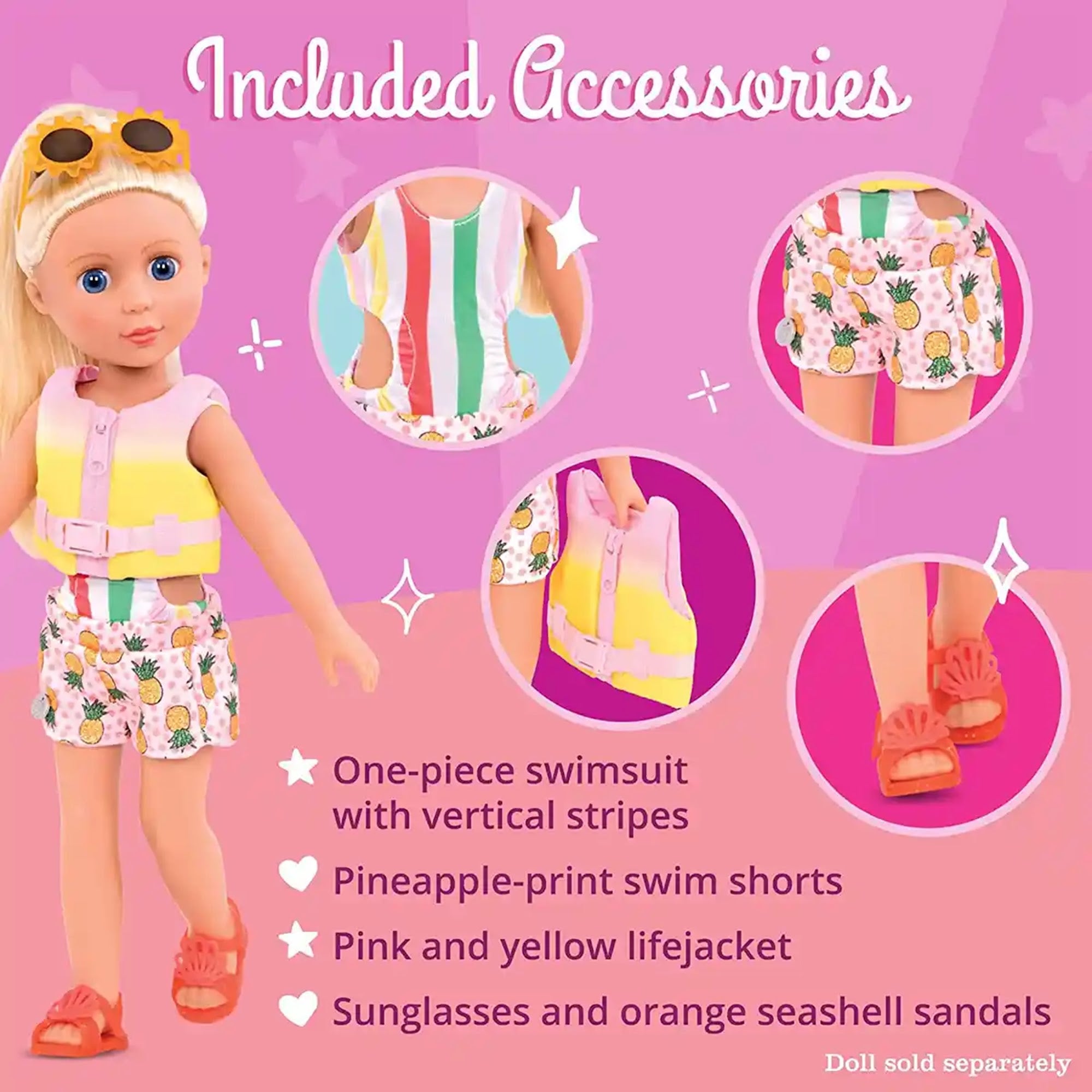 Glitter Girl 14" Doll Deluxe Boating Outfit - Kiddy Zone