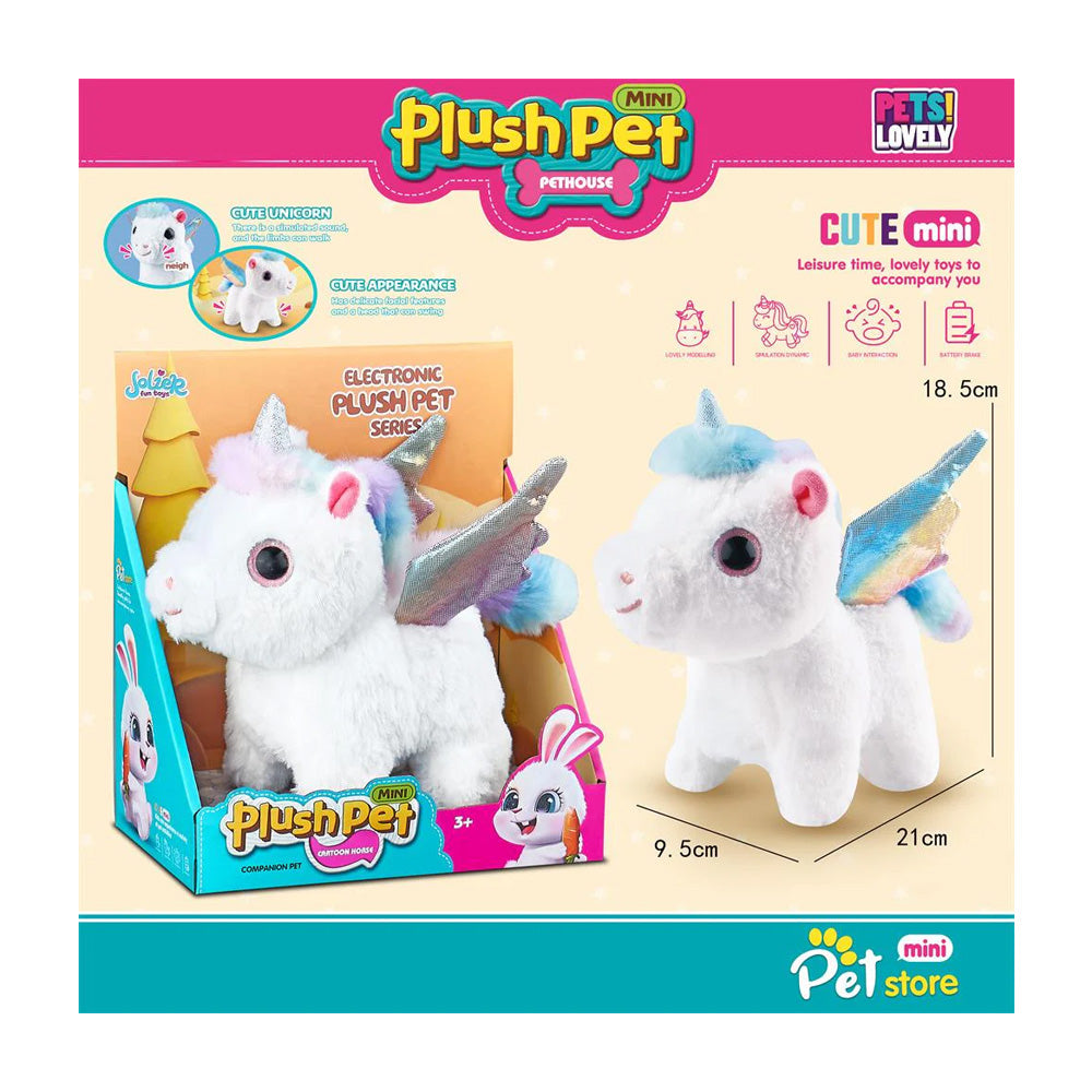ELECTRONIC PLUSH PET - Unicorn PegasuS 3YRS+ - Kiddy Zone