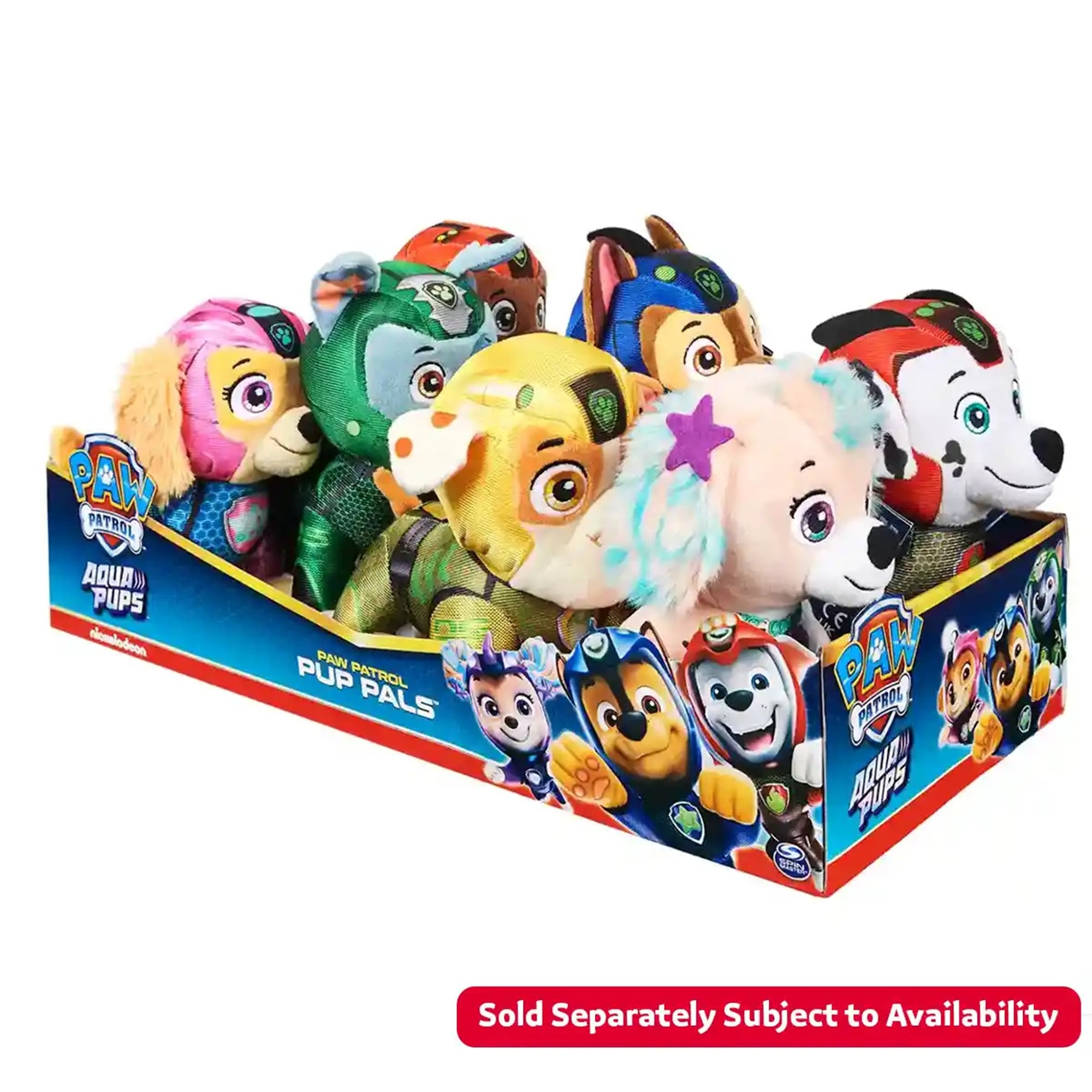 Paw Patrol Aqua Basic Plush Asst. CDU - Kiddy Zone