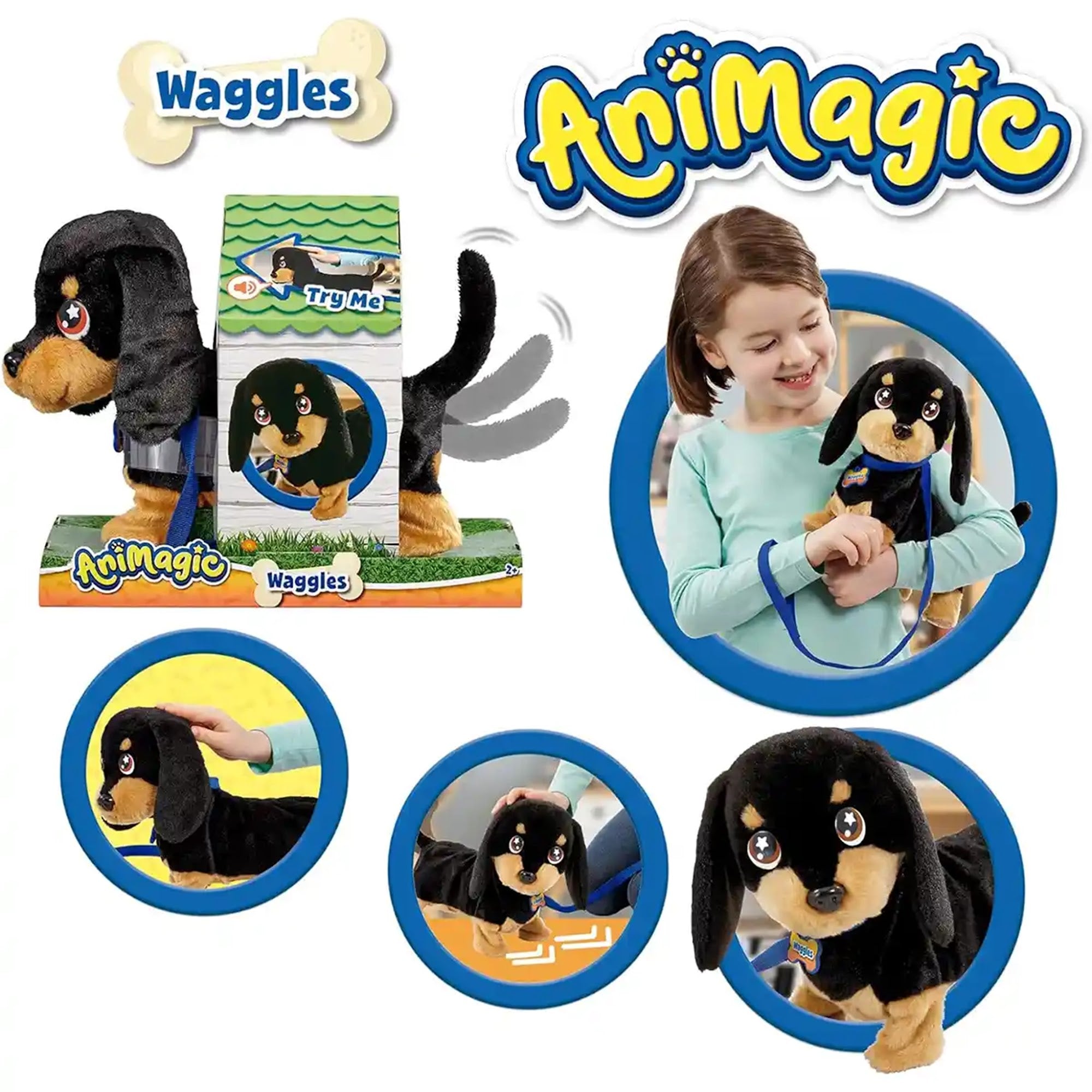 Animagic Waggles the Sausage Dog - Kiddy Zone