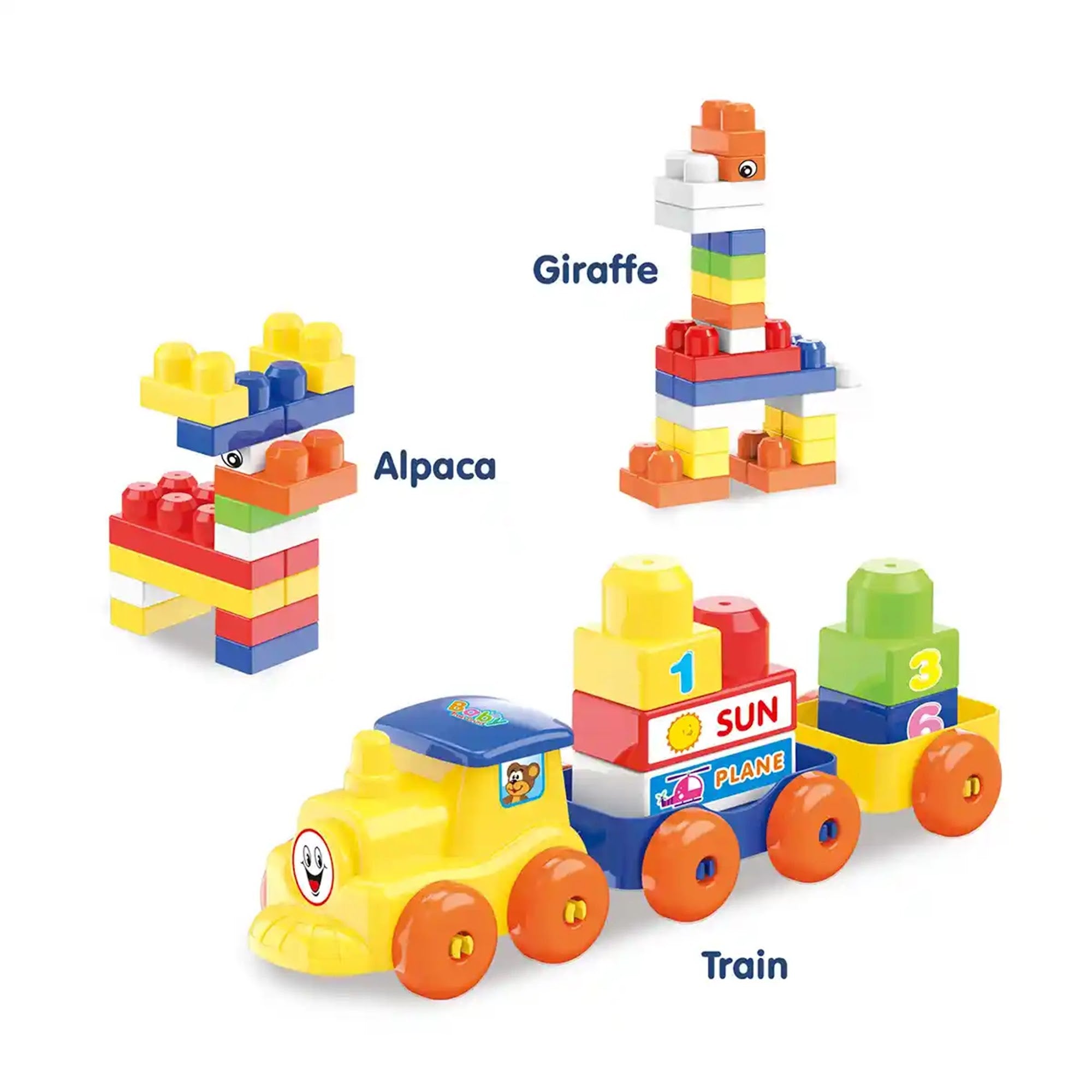 ANIMALS BUILDING BLOCKS FOR BOYS (80 PCS) AGE- 3YRS+ - Kiddy Zone