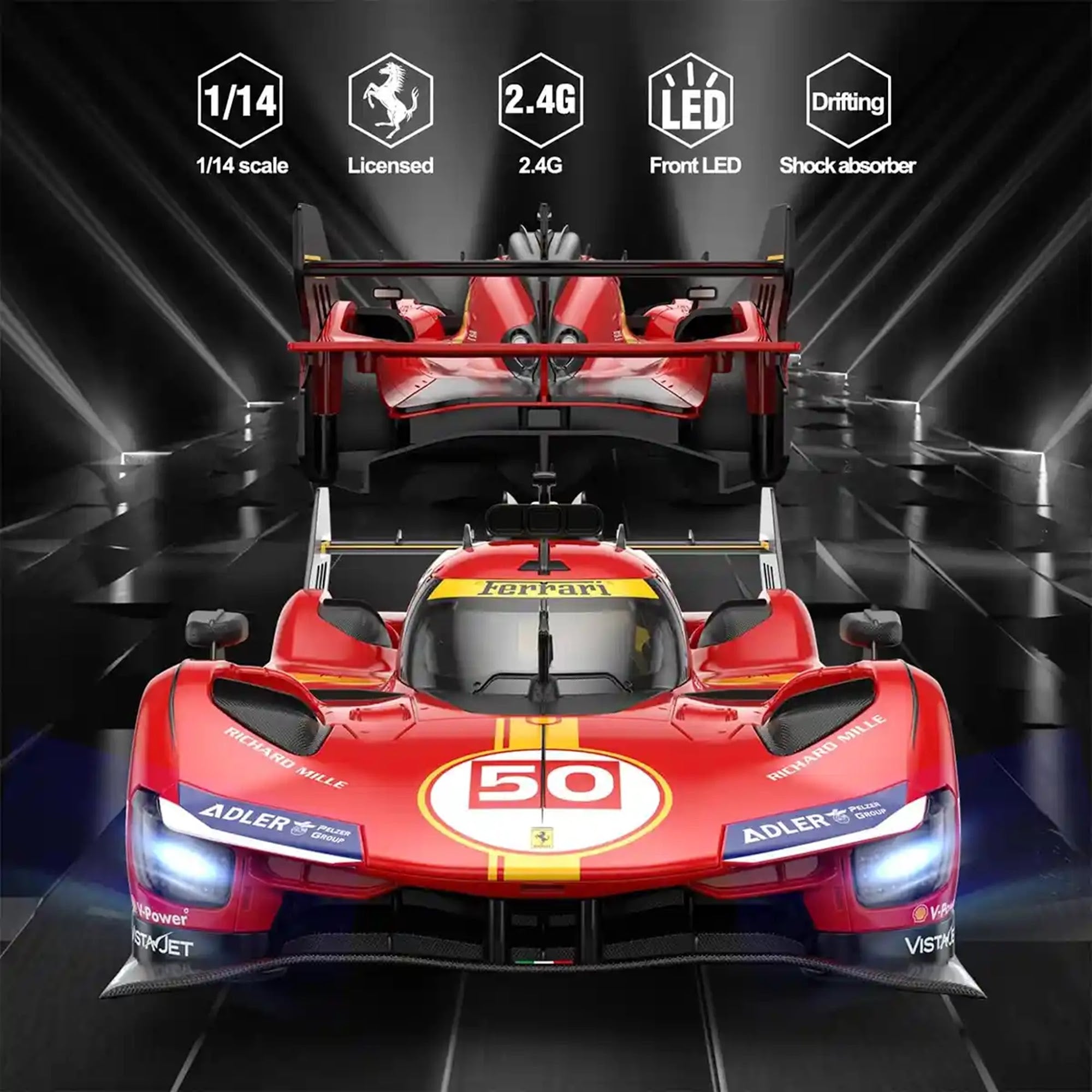 RASTAR R/C 1:14 Ferrari 499P - Red - Kiddy Zone