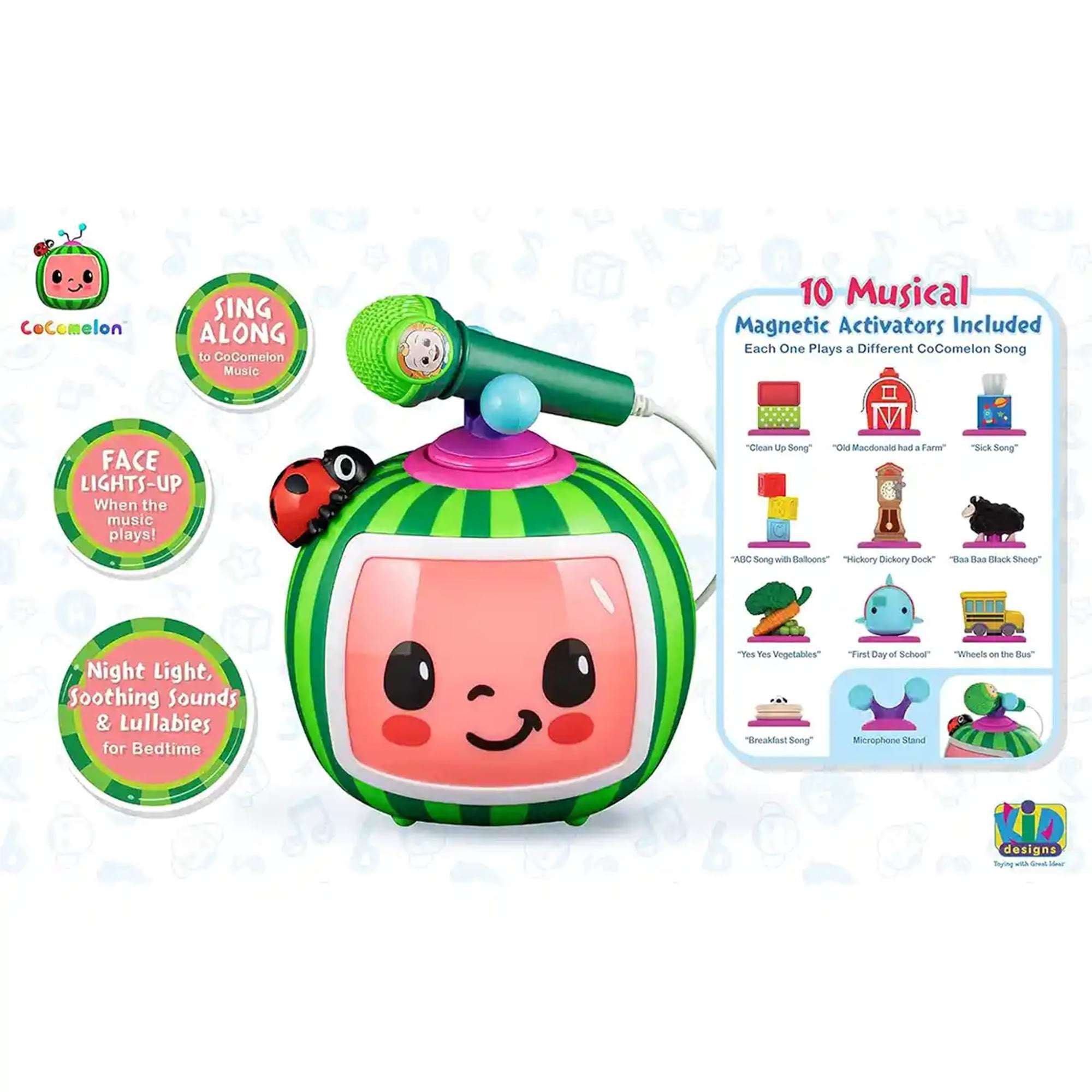 KIDdesigns - Tiny Tunes Music Melon - Mass version with 4 song activators - Moonbug - Cocomelon